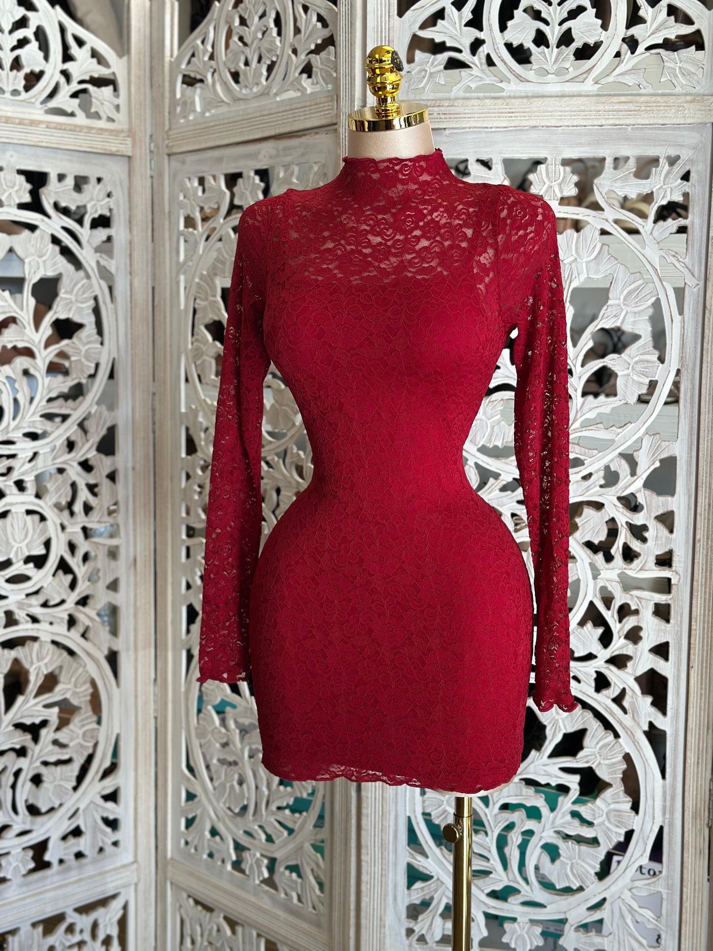 Sexy Lace Mini Dress- Stretchy,Estira