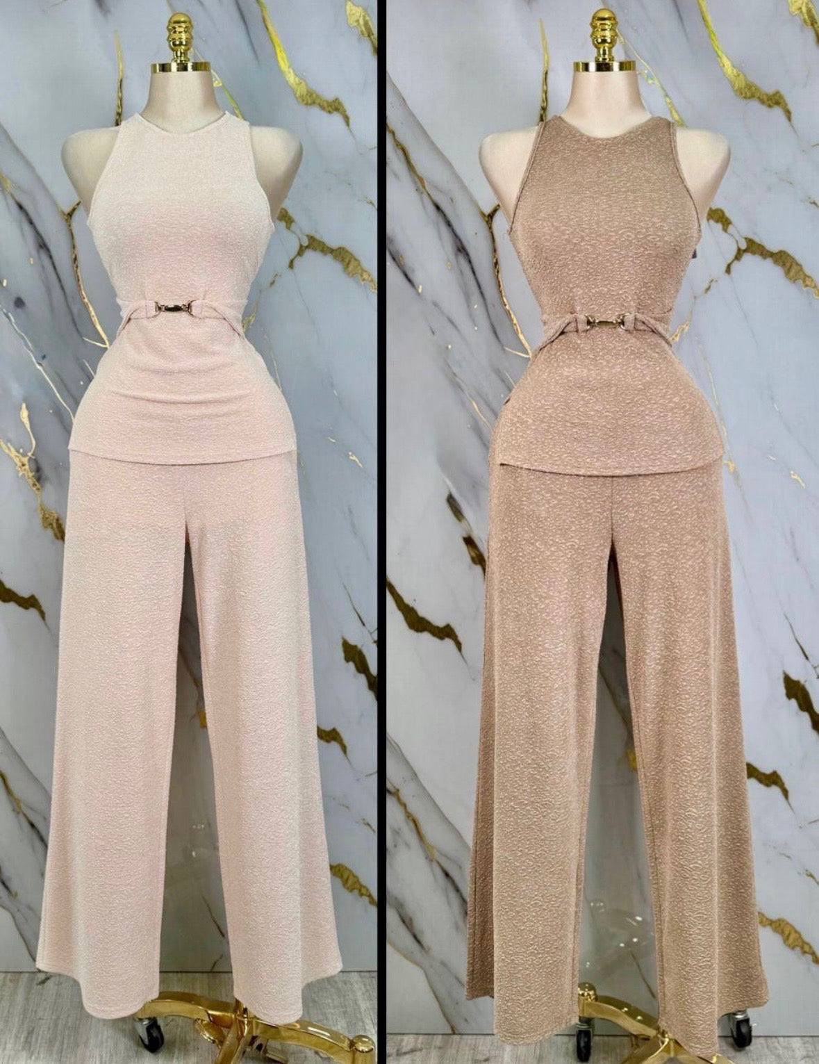 Shimmery Pants Set-Stretchy, Estira
