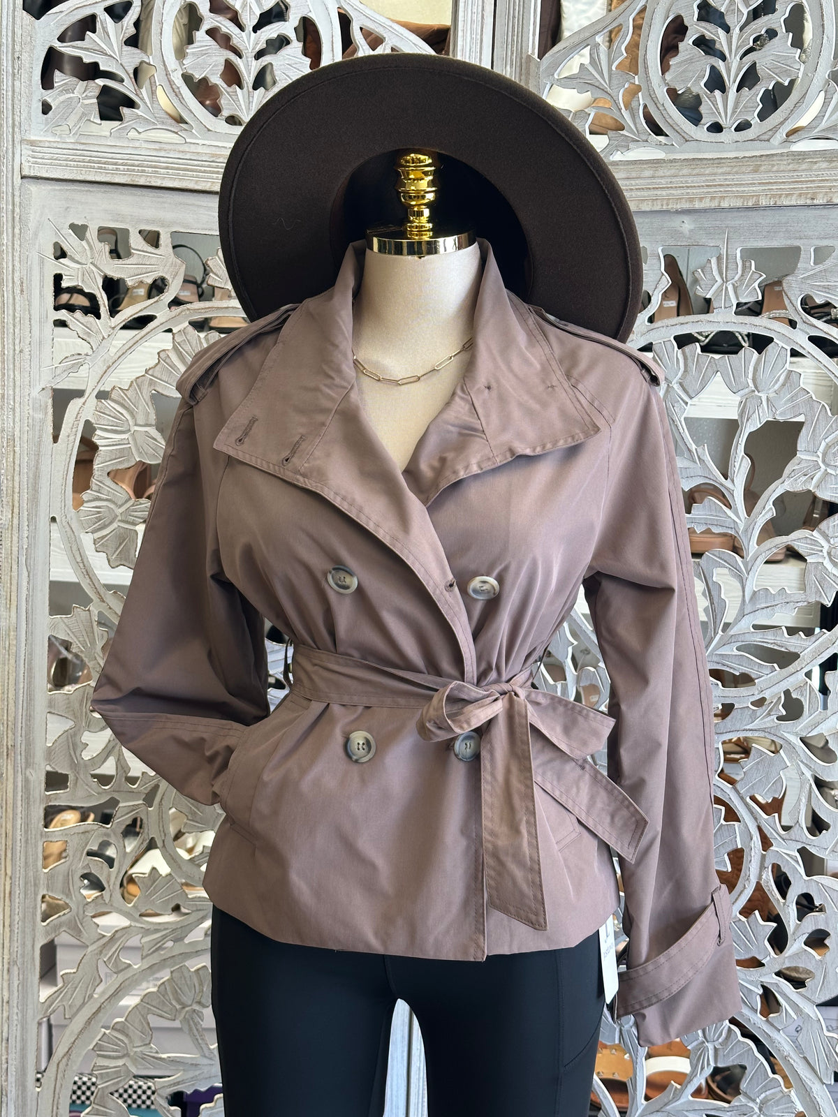 Danica Cropped Trench Coat