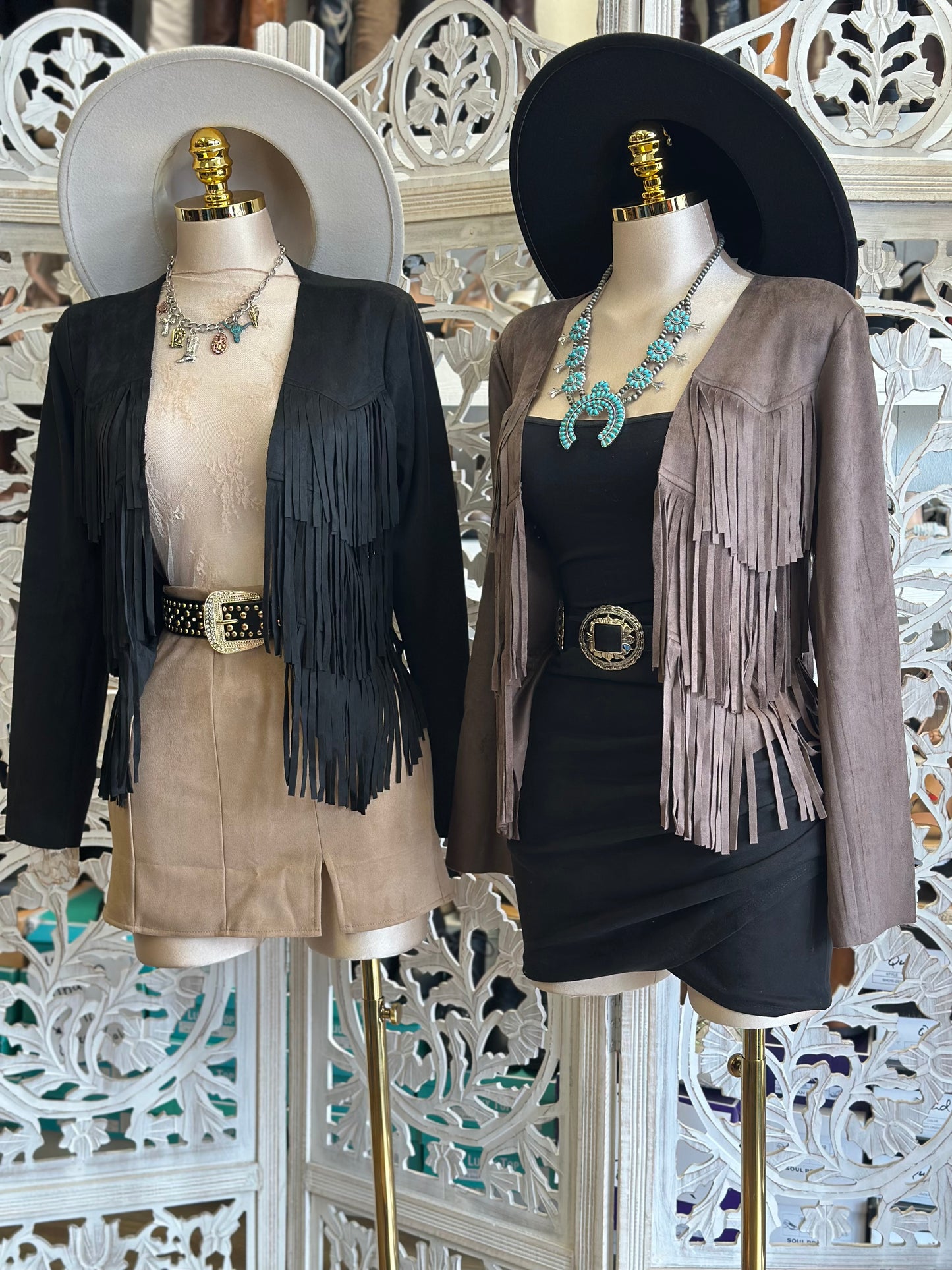 Fringe Suede Cardigan
