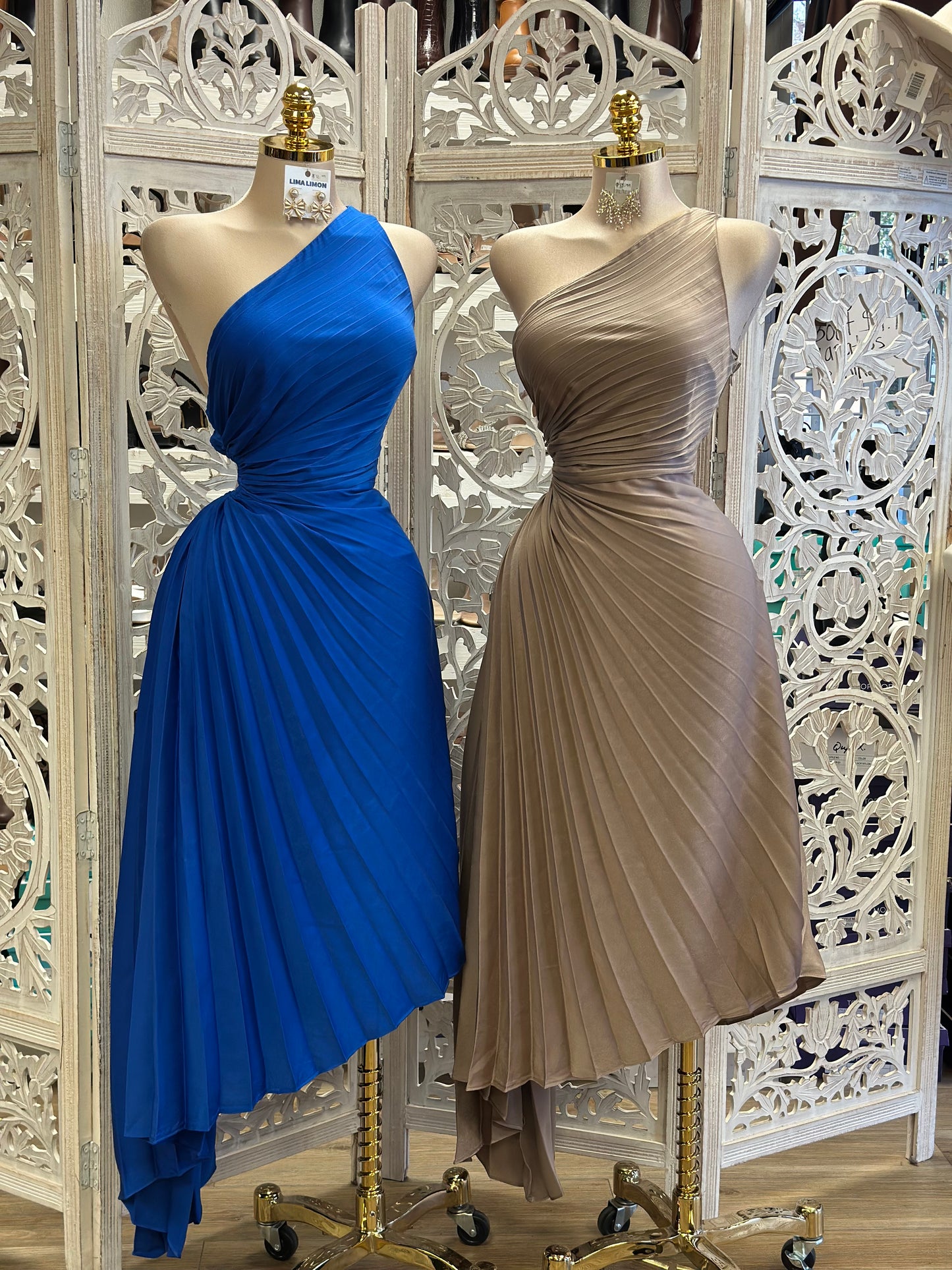 Pleated One Shoulder Dress- Don’t stretch