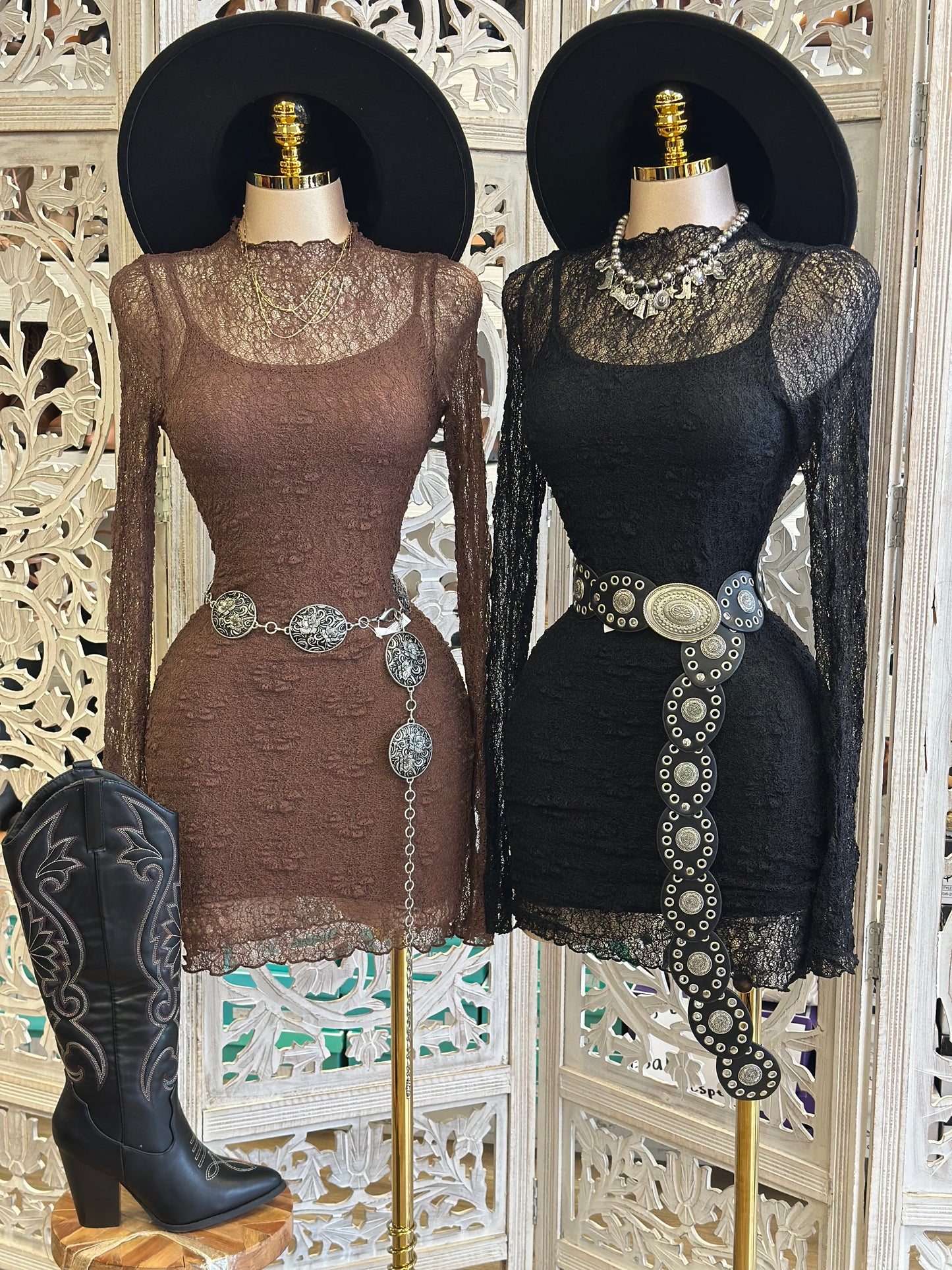 Sexy Lace Mini Dress- Stretchy,Estira