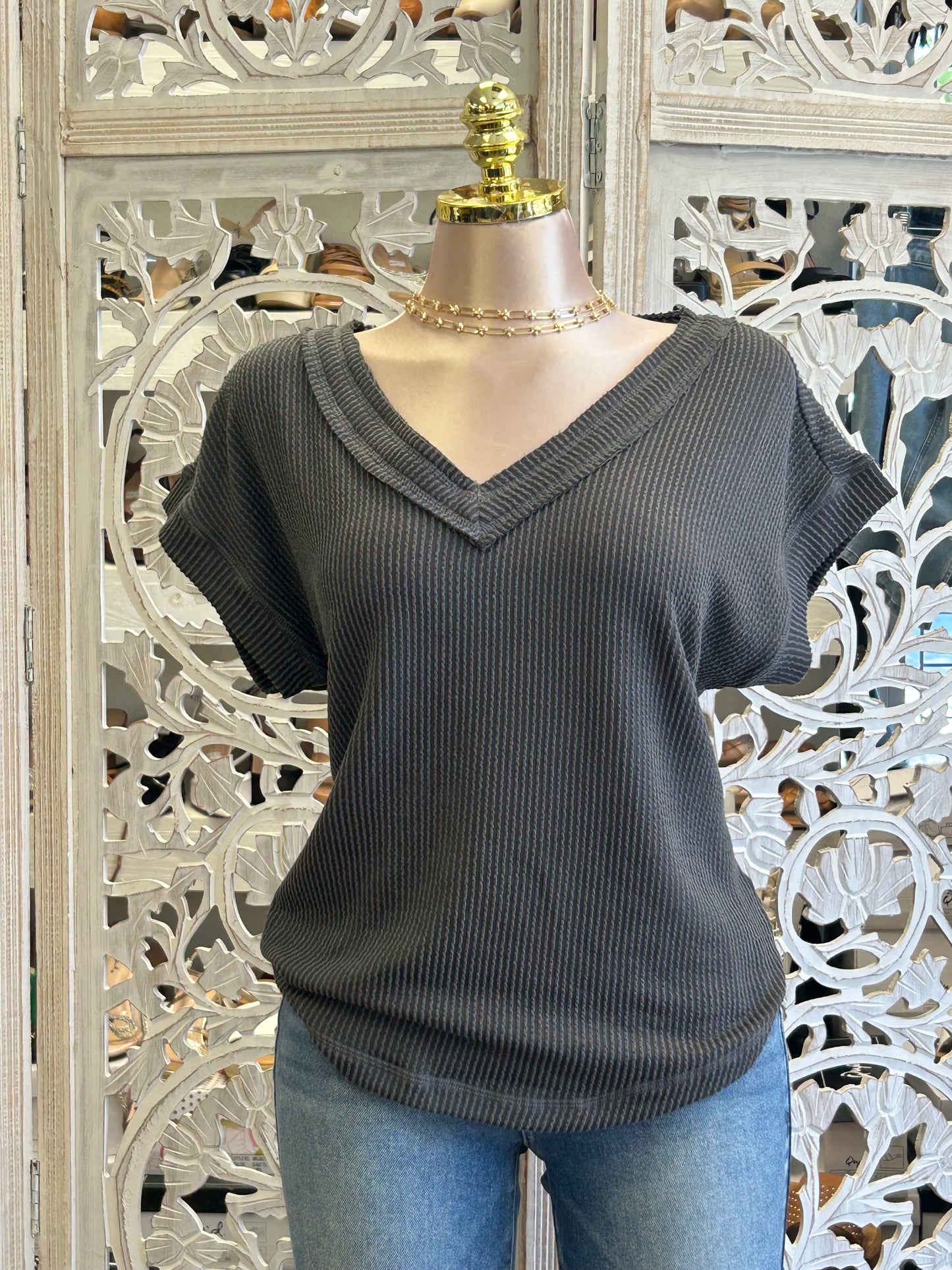 Ribbed Oversized Tee