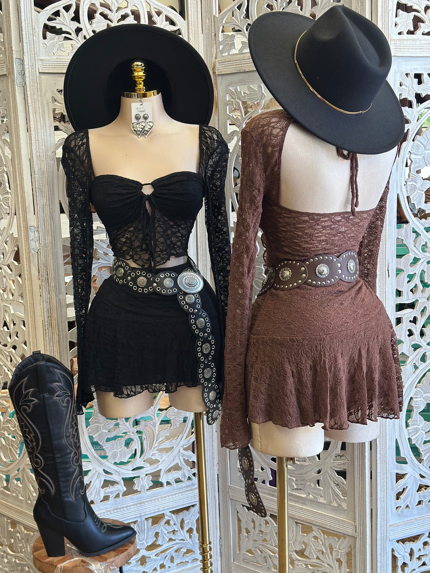 Lace Mini Skirt Set- Stretchy,Estira