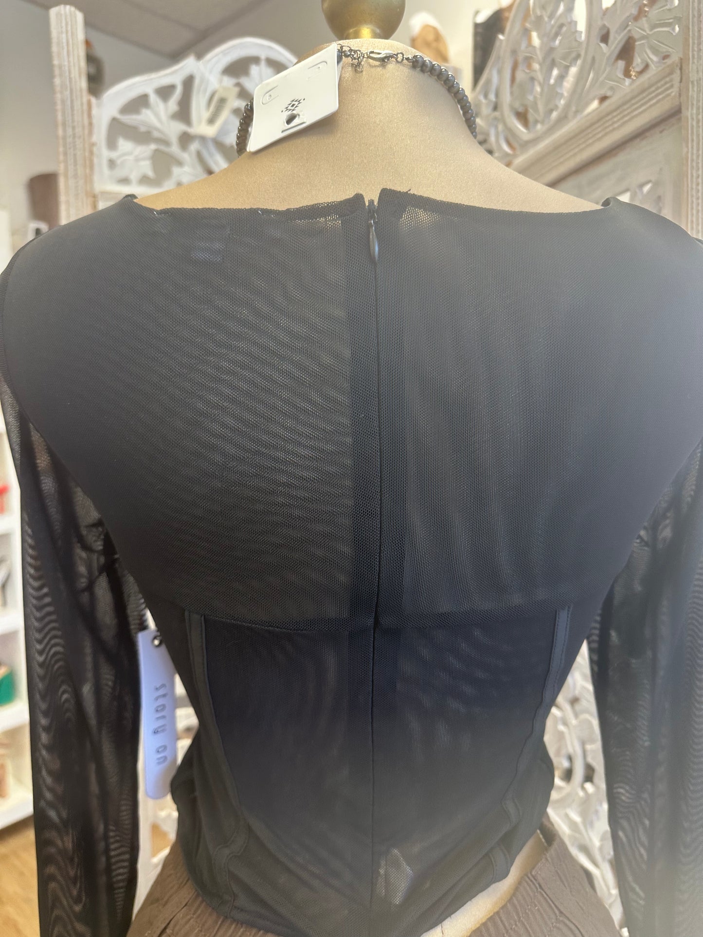 Mesh Long Sleeve Top