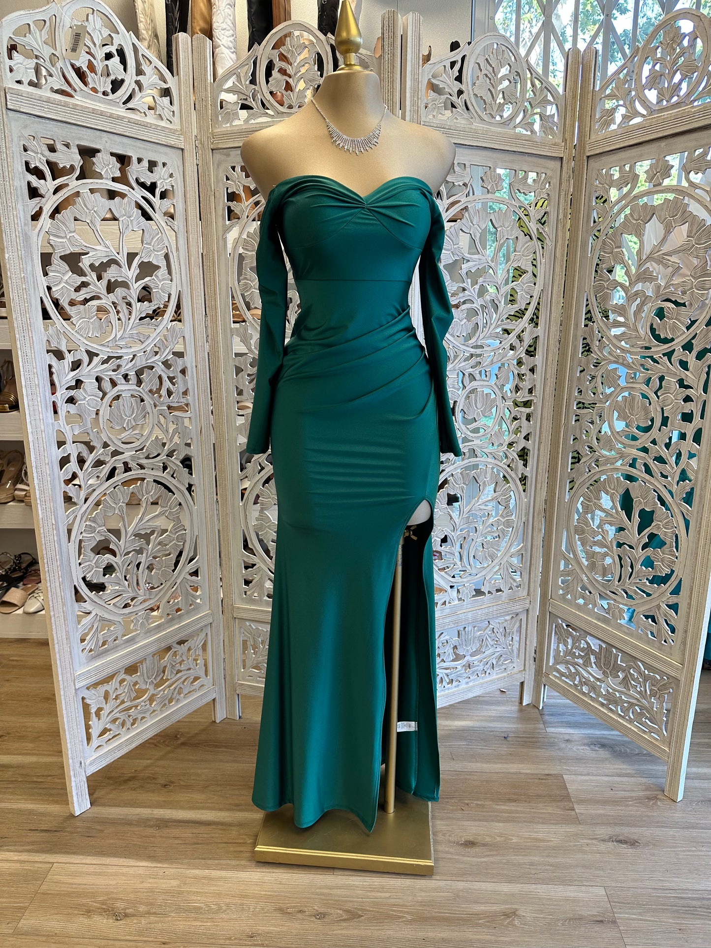 Heart Lined Long Sleeve Dress