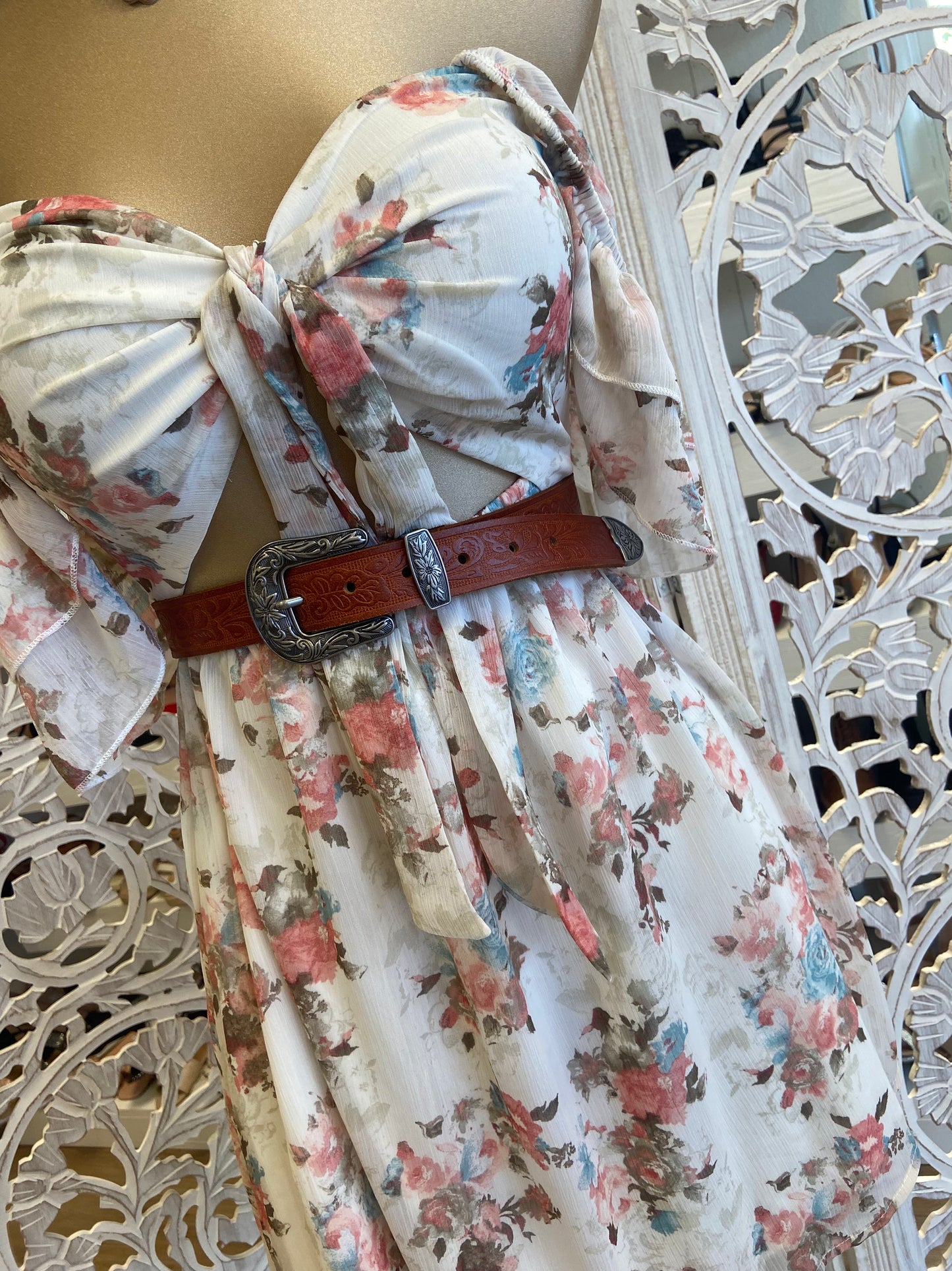 Floral Heart Lined Dress