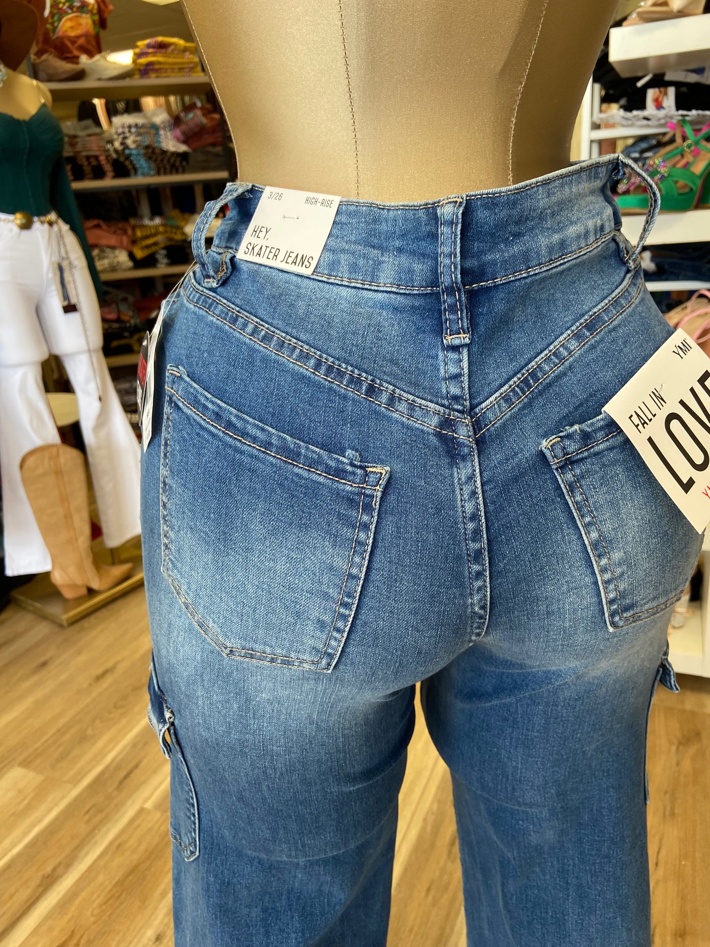 Denim Cargo Jeans