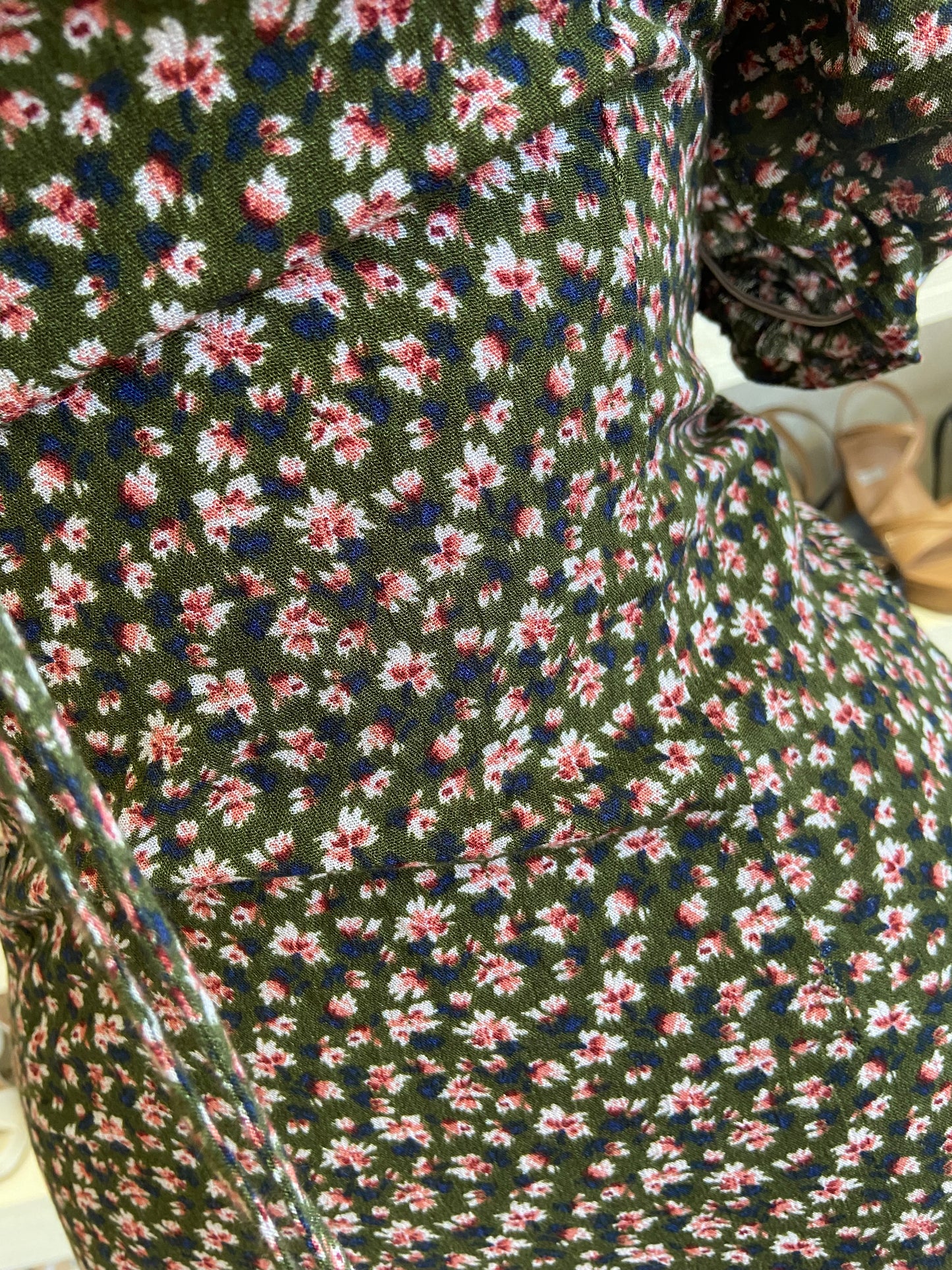 Olive Floral Mini Dress