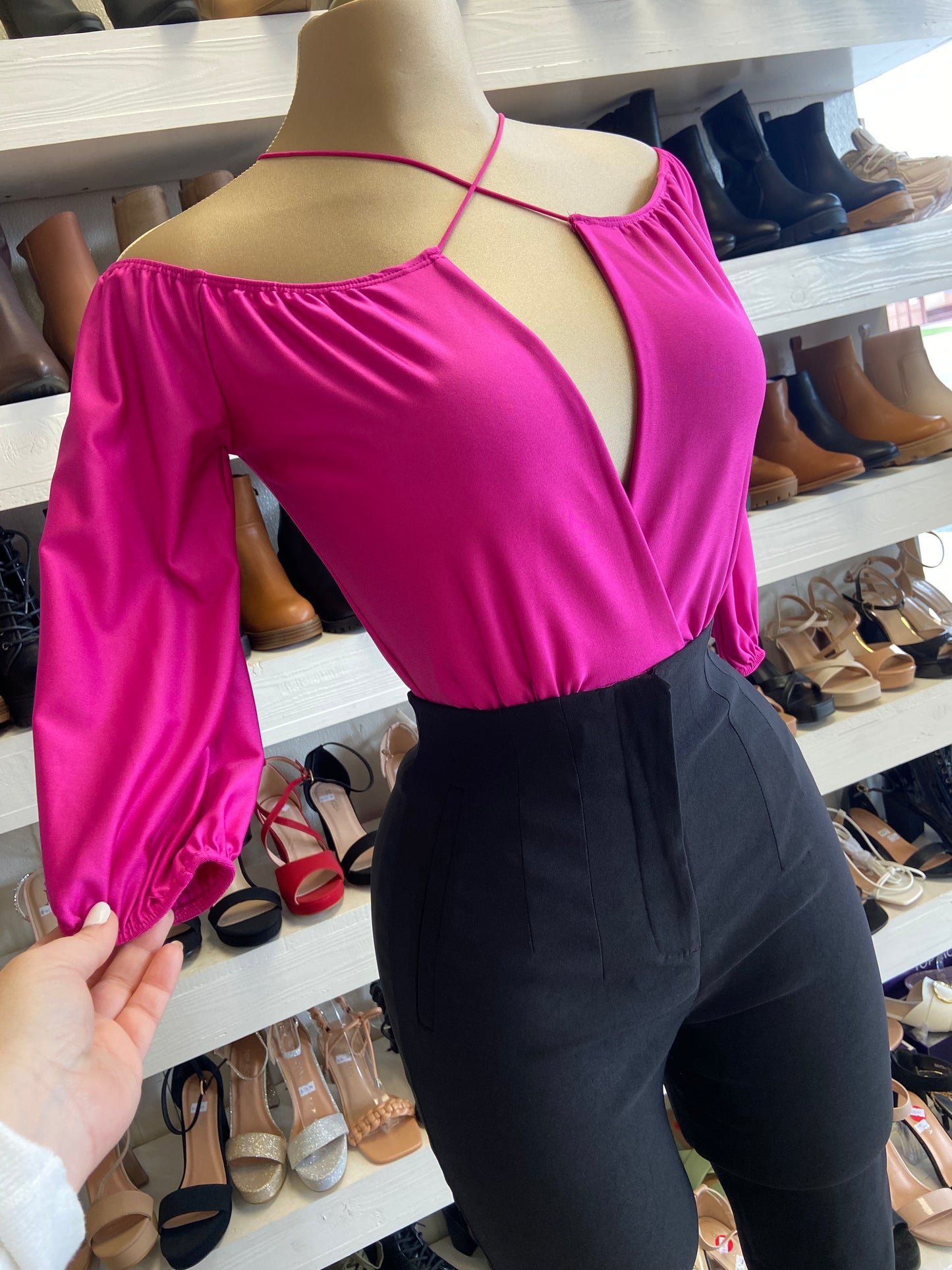 Hot Pink Cross Front Body