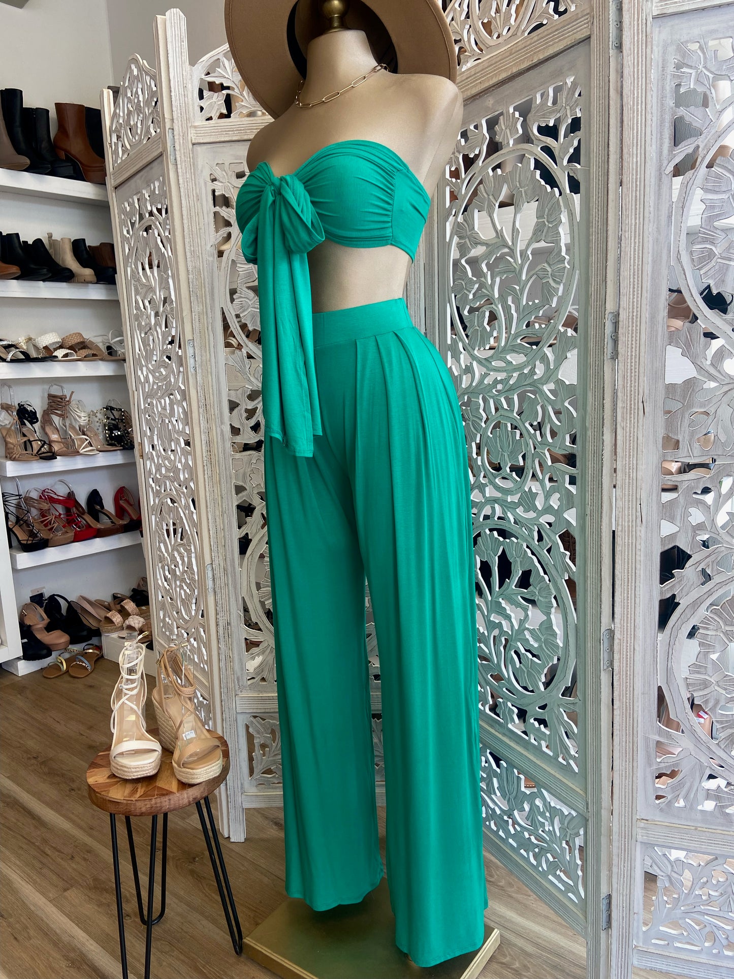 Tie Front Two Piece Set