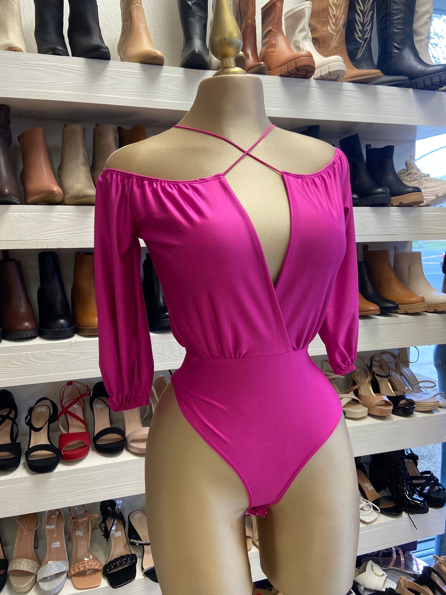 Hot Pink Cross Front Body