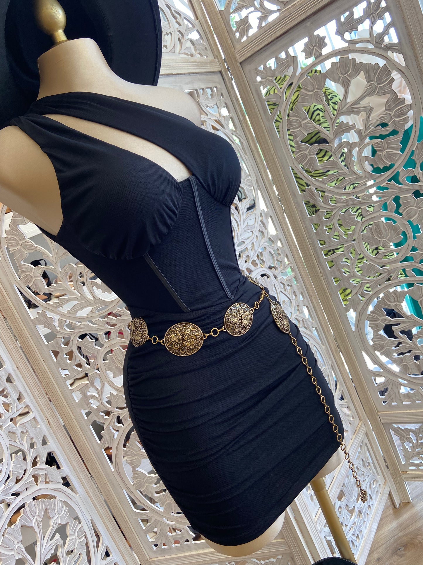 Black Cutout Mini Dress