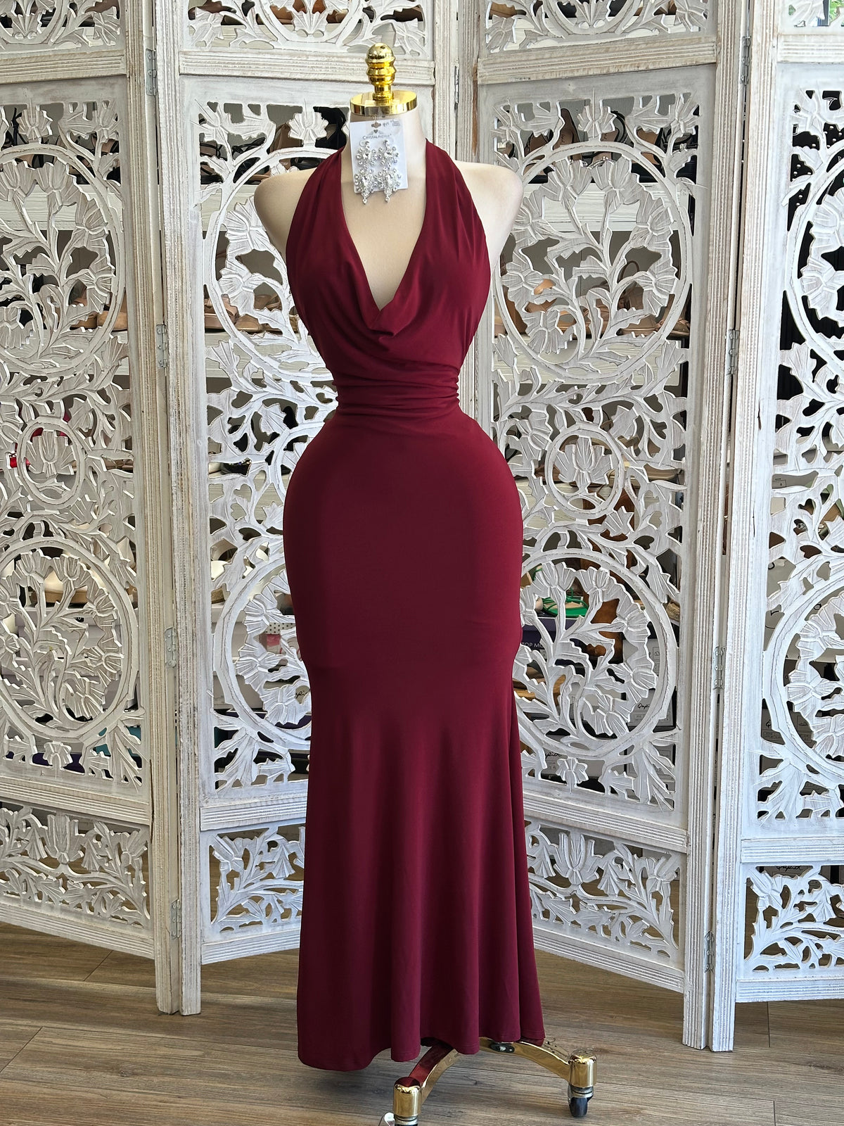 Crimson Monroe Gown -Estira, Stretchy