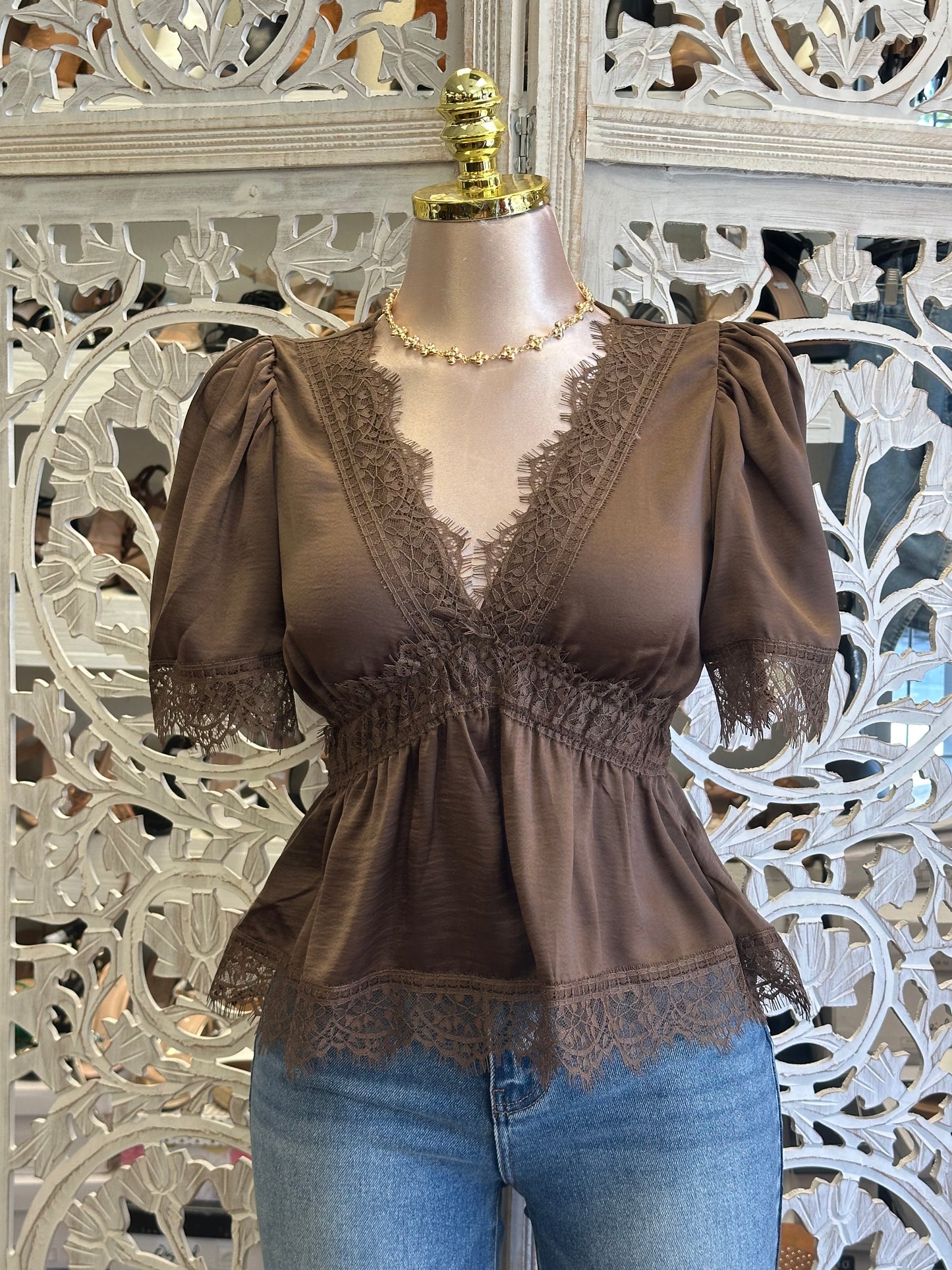 Lace Lined Doll Blouse