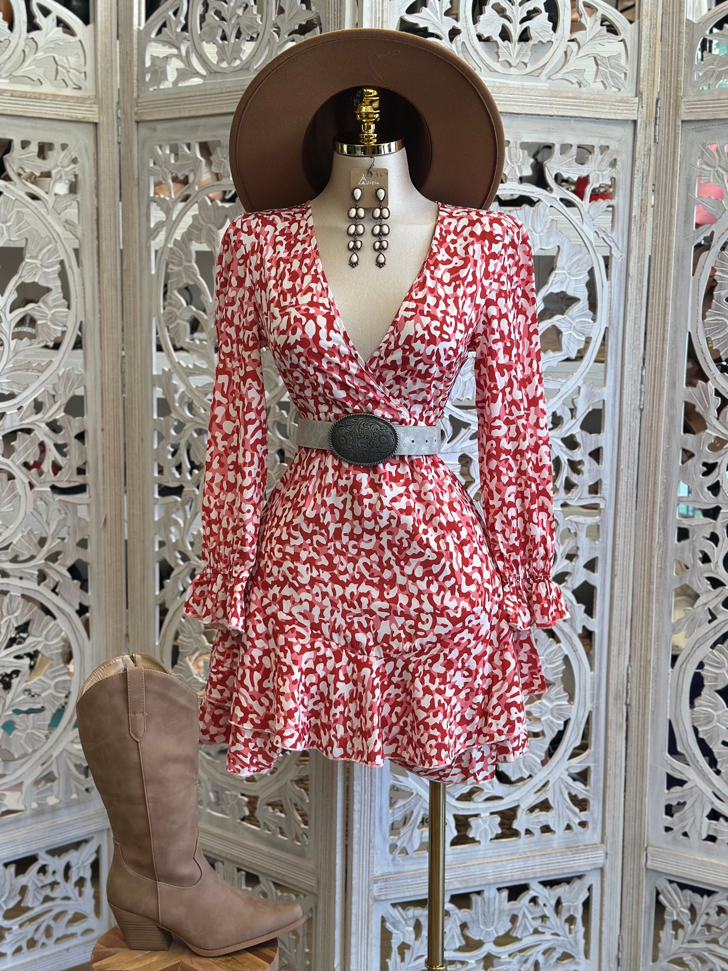 Cheetah Red Mini Dress - no Estira, no Stretchy
