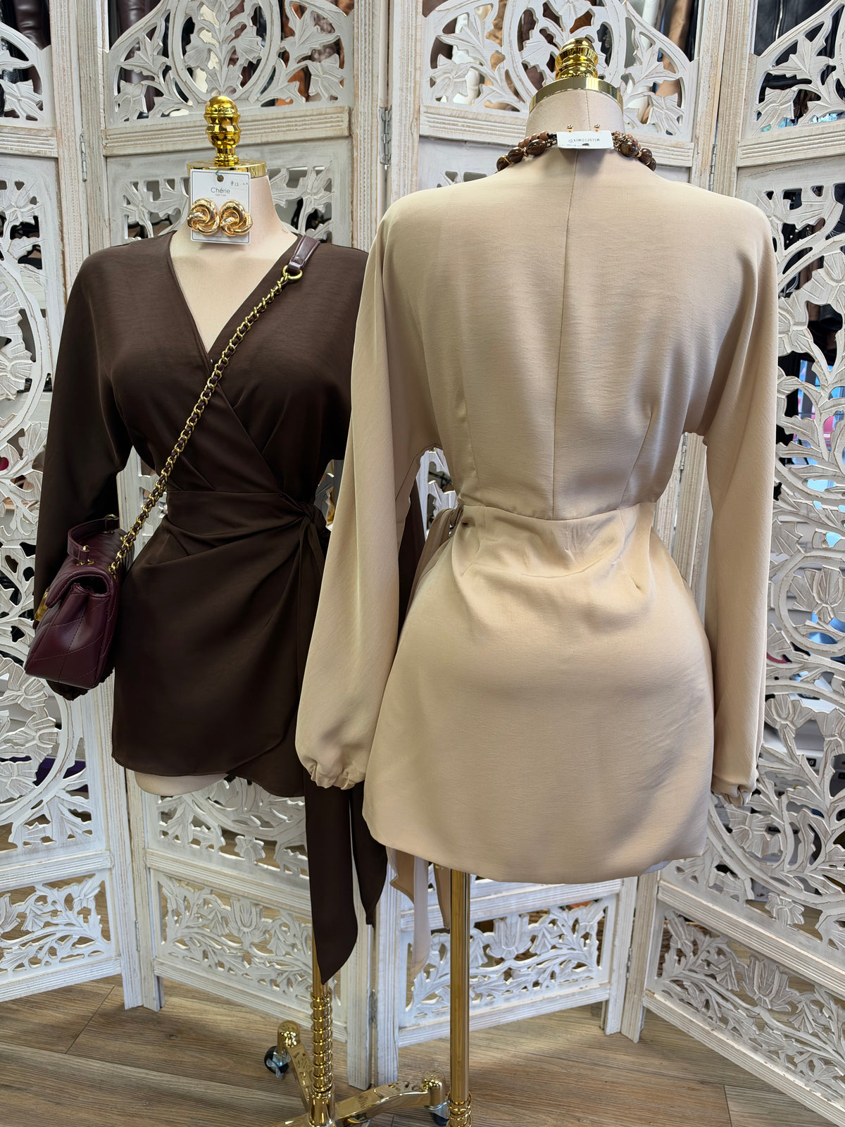 Laurent Wrap Dress  - Slightly Stretchy, Estira Poco