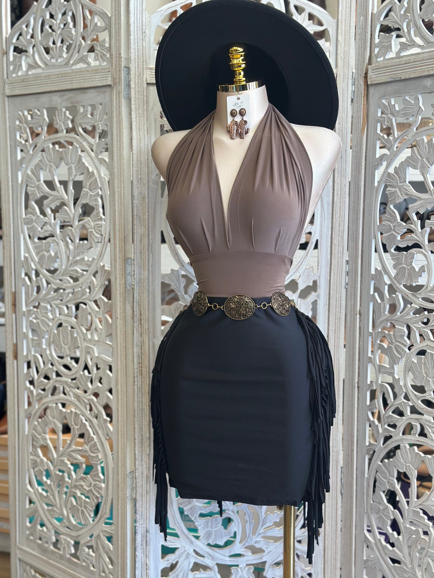 Black  Ruffle Mini Skirt very stretchy
