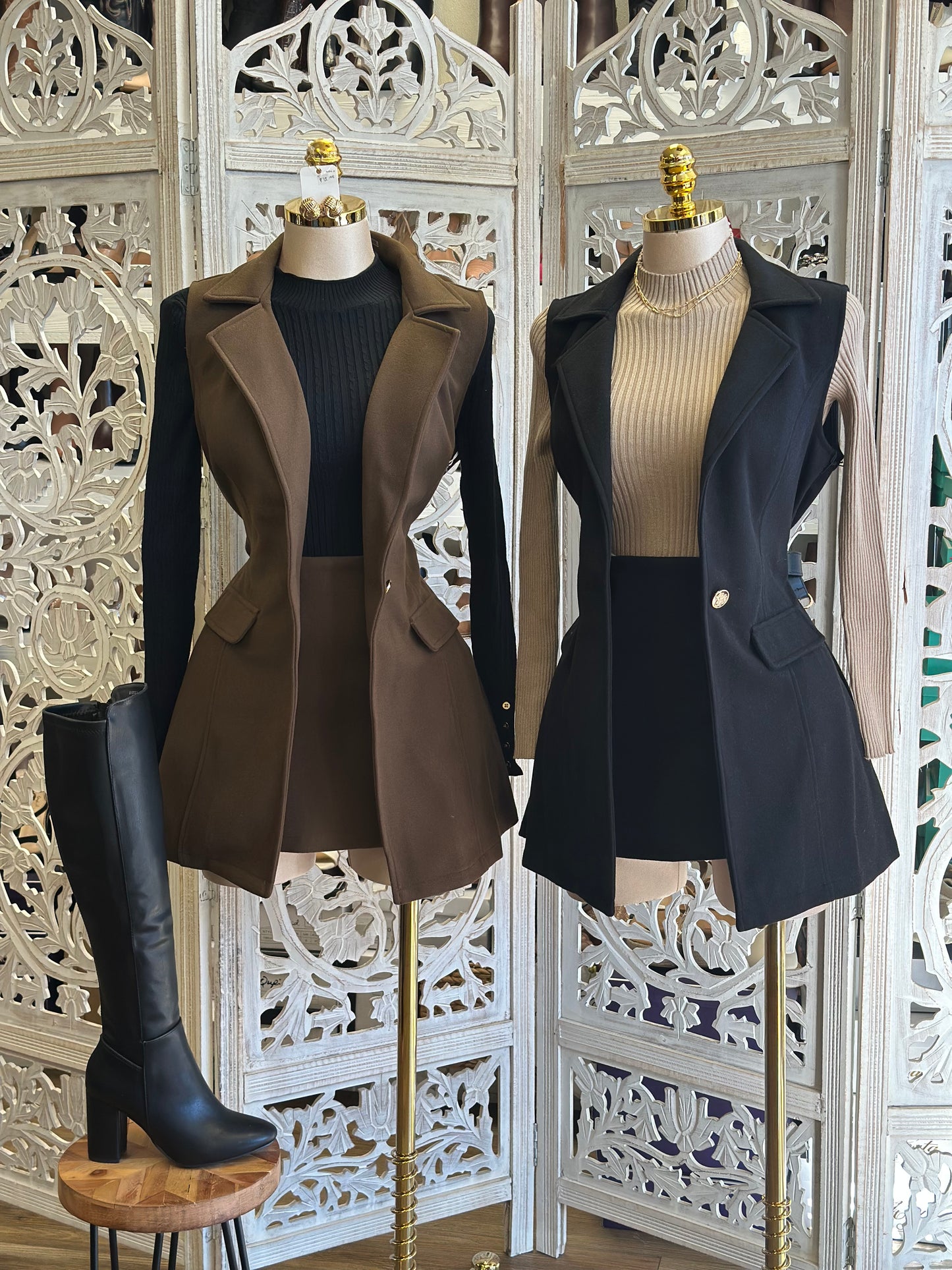 Blazer and Skort Set- Estira,Stretchy