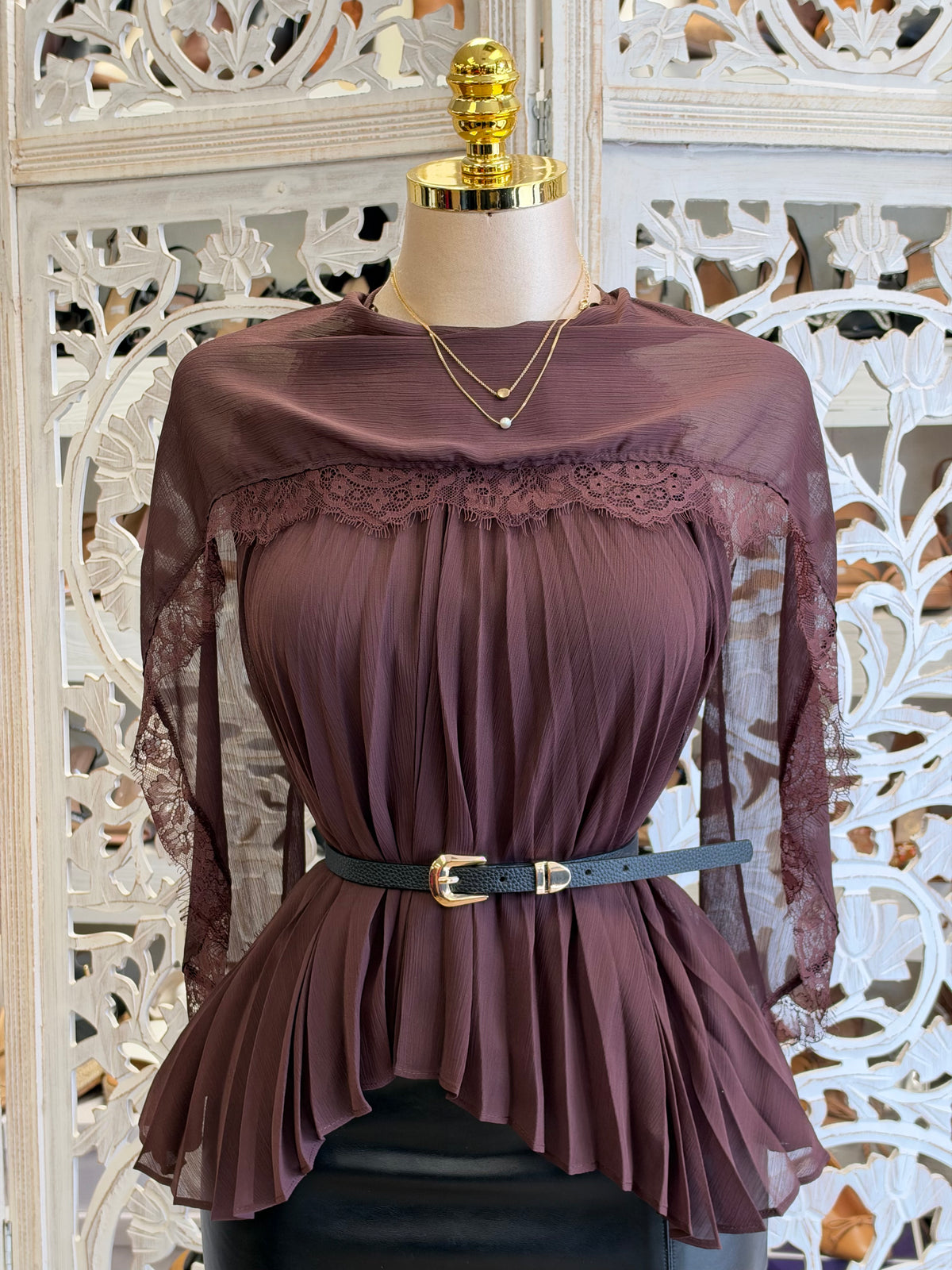 Laurent Pleated Blouse