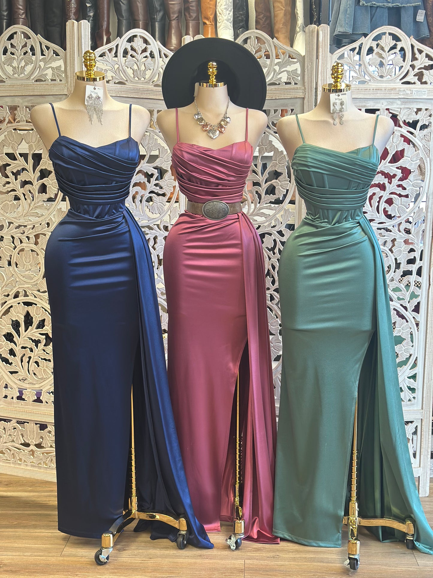 Draped Corset Evening Dress- Stretchy,Estira