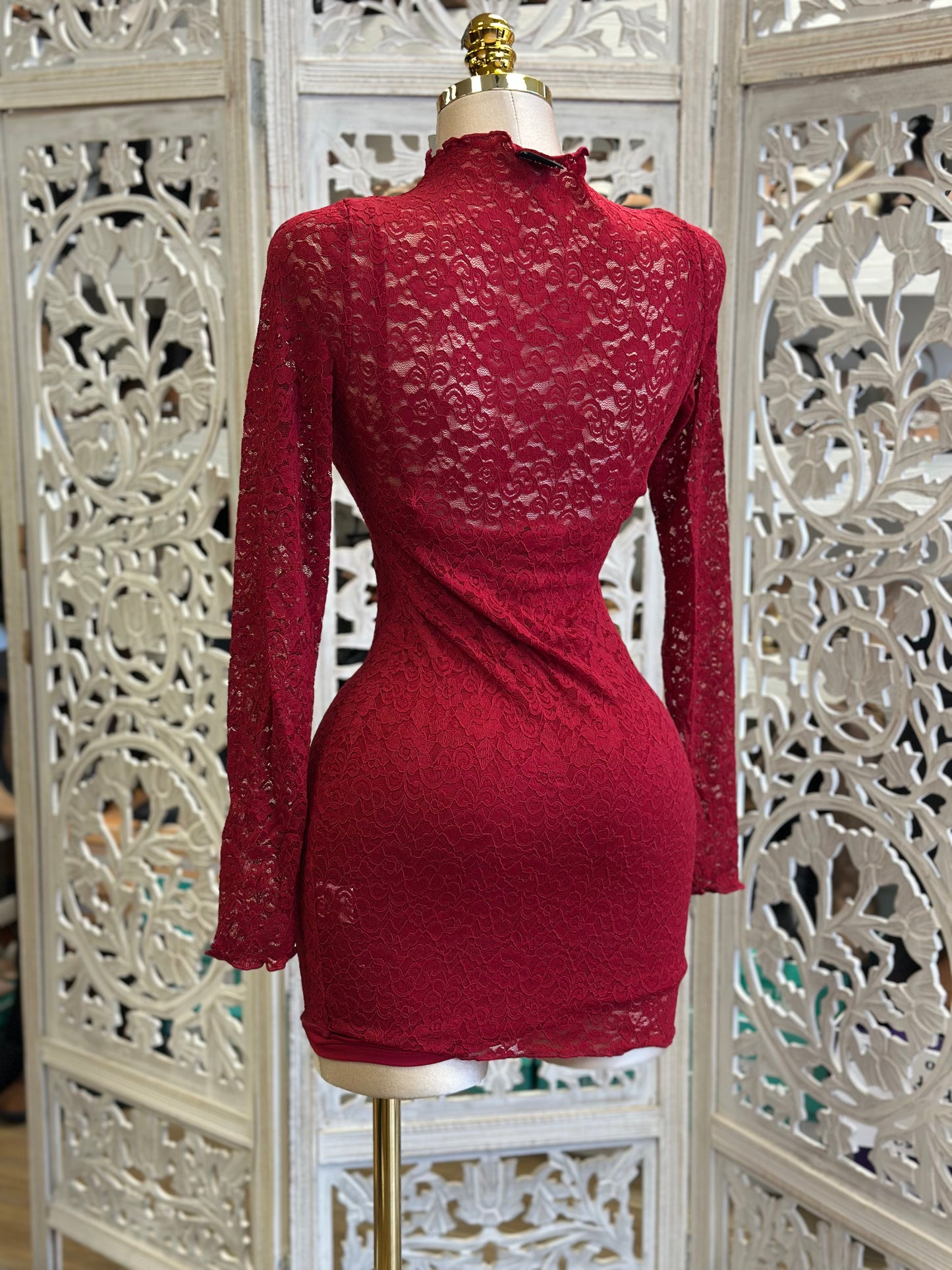 Sexy Lace Mini Dress- Stretchy,Estira