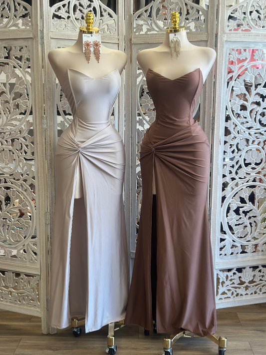 Strapless Knotted Gown - Stretchy, Estira