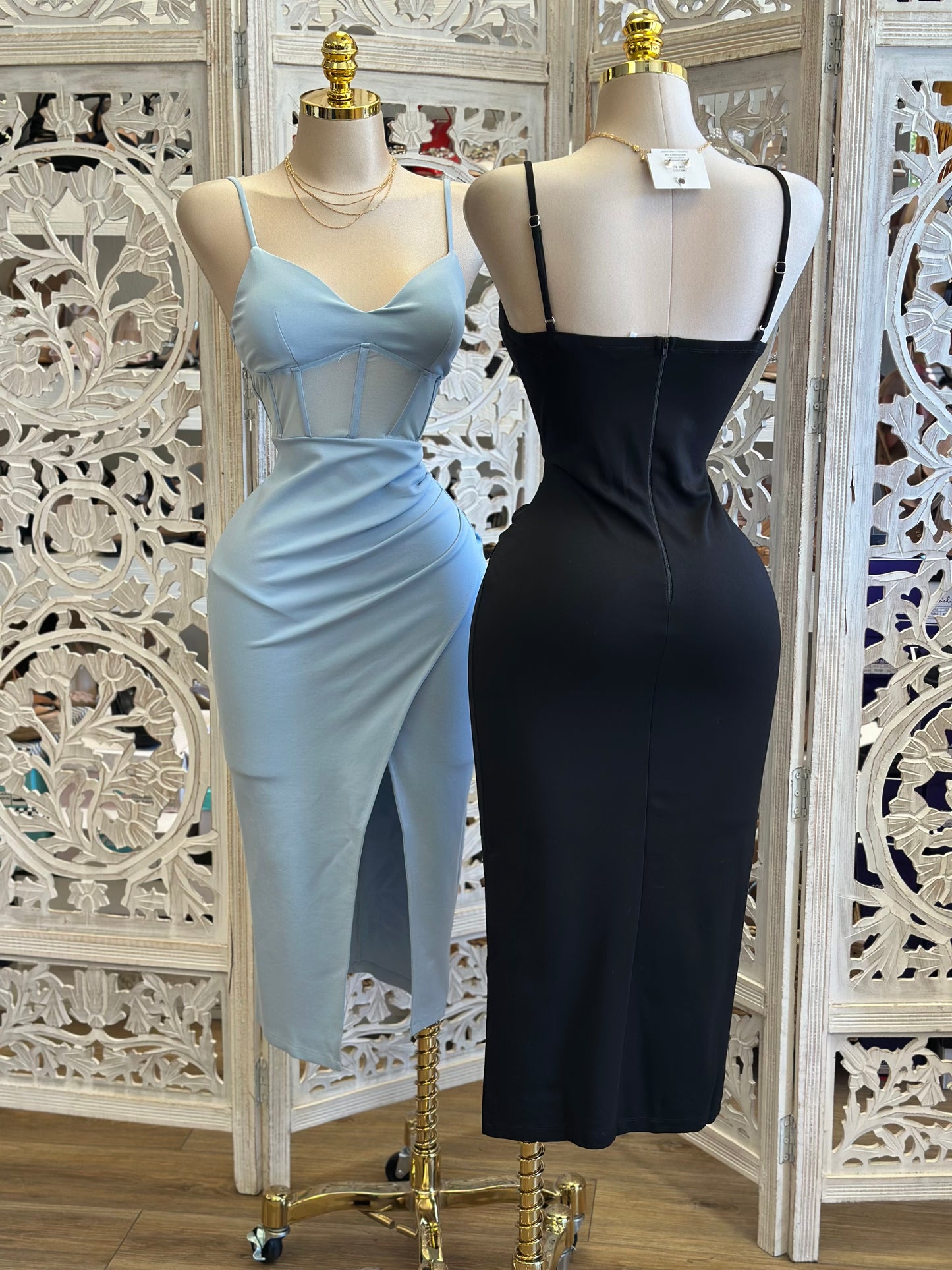 Mesh Cami Wrapped Dress - Estira, Stretchy
