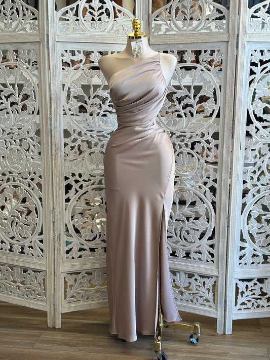 Silky Wrapped Maxi Dress- Not Stretchy, No Estira