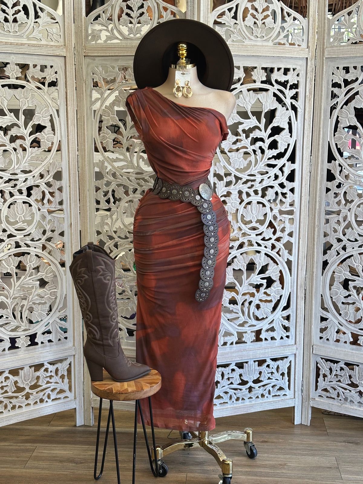 Rustler Mesh Maxi Dress- Estira, Stretchy