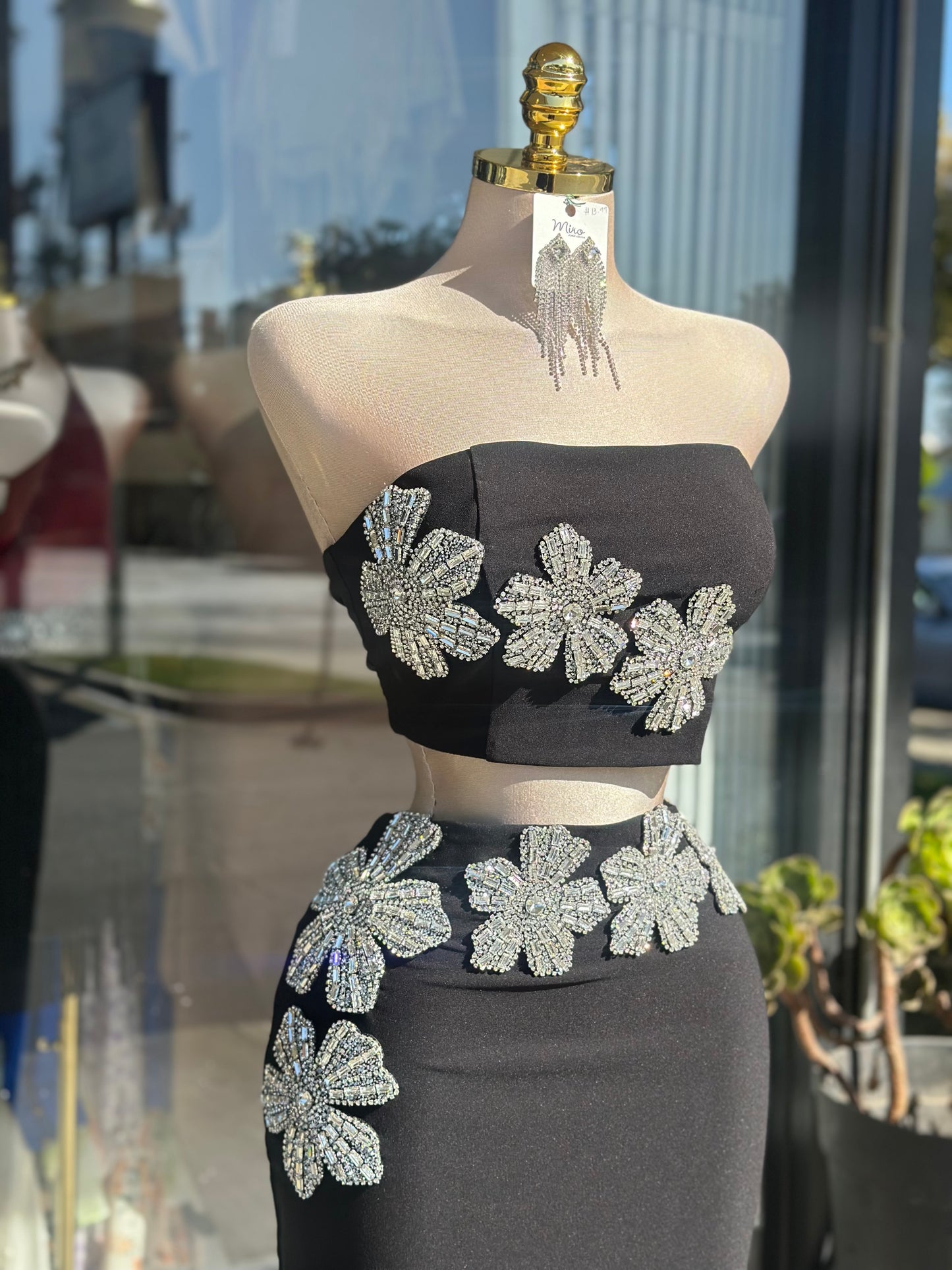 Silver Rhinestone Set- Estira,Stretchy