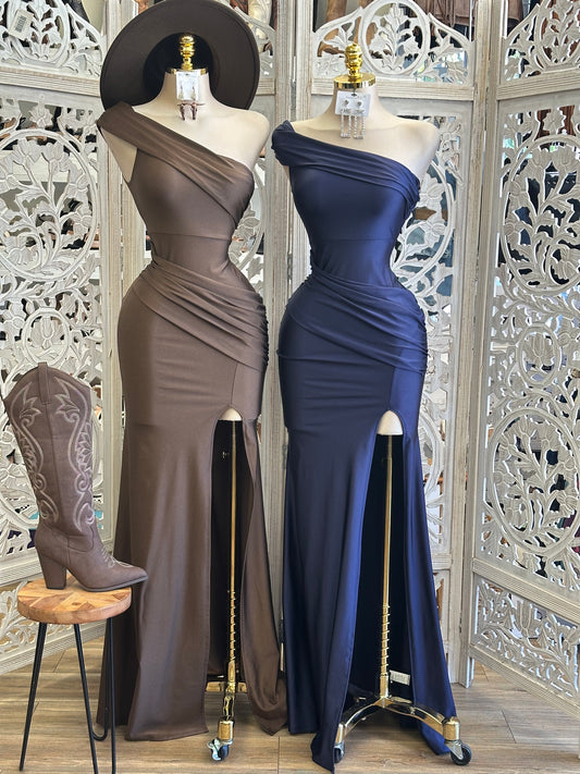 One Sleeve Evening Dress- Stretchy ,Estira