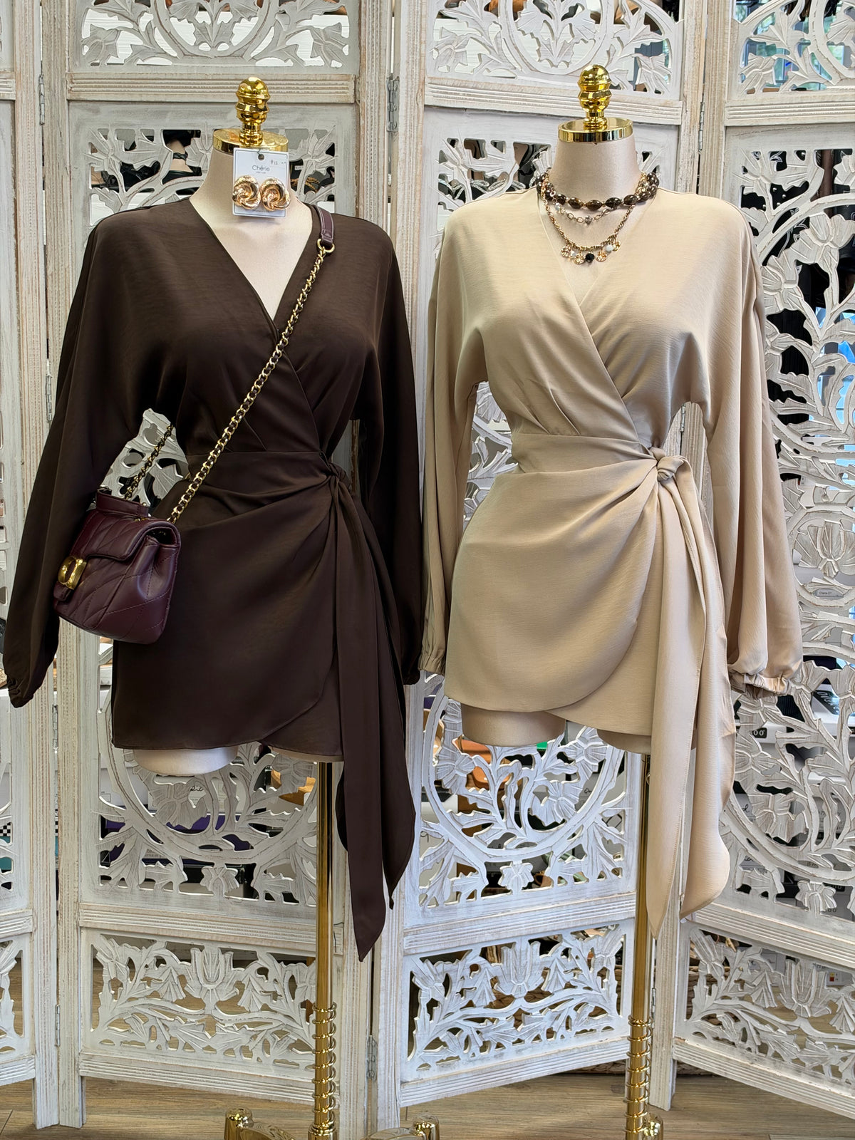 Laurent Wrap Dress  - Slightly Stretchy, Estira Poco