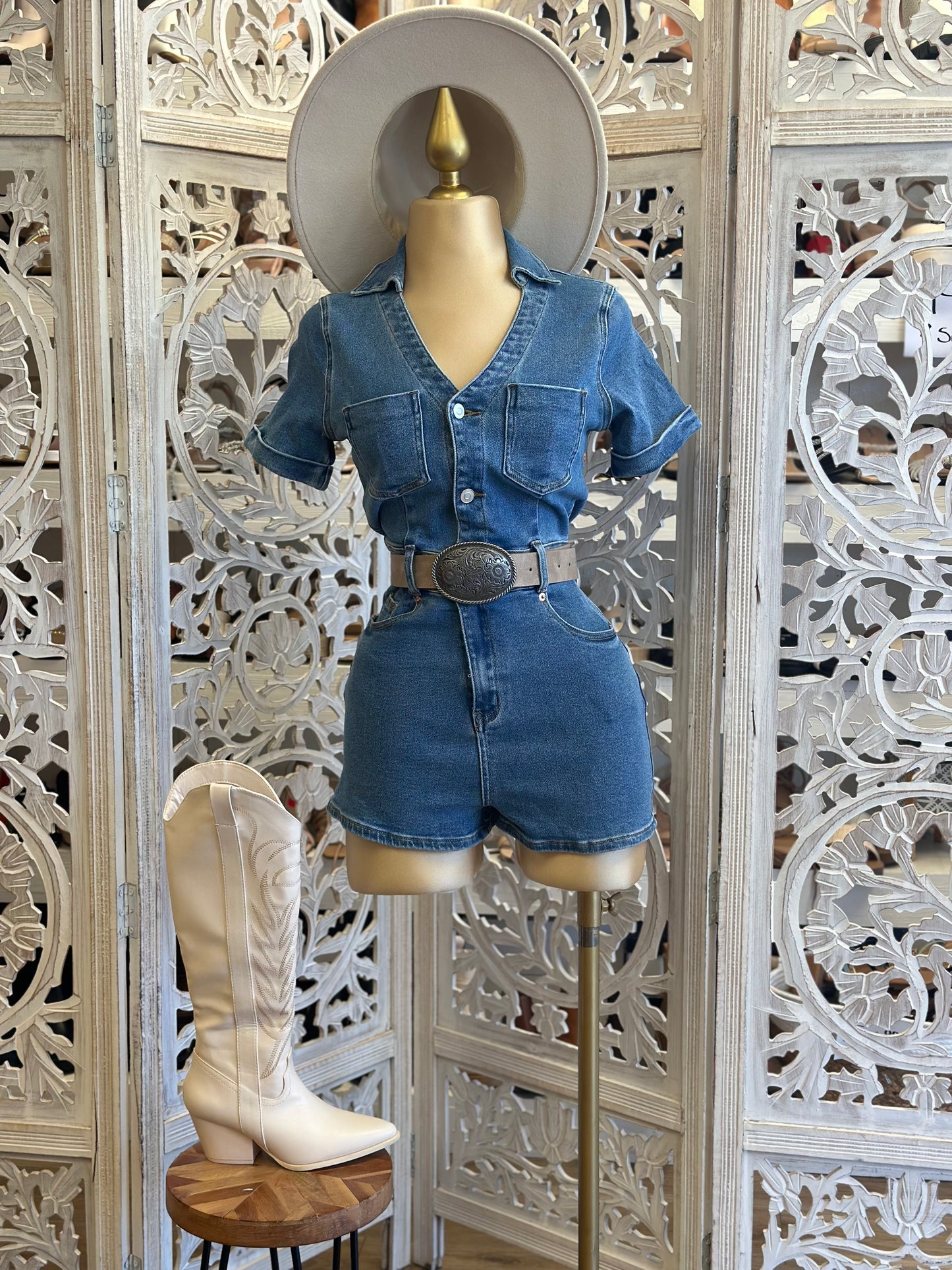 Denim Jumpsuit - Estira, Stretchy