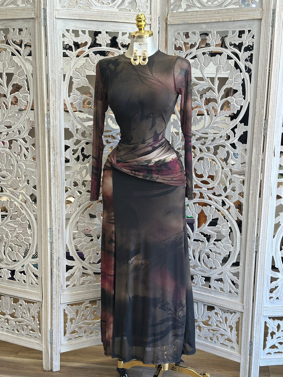 Midnight Gallery Dress- Estira, Stretchy