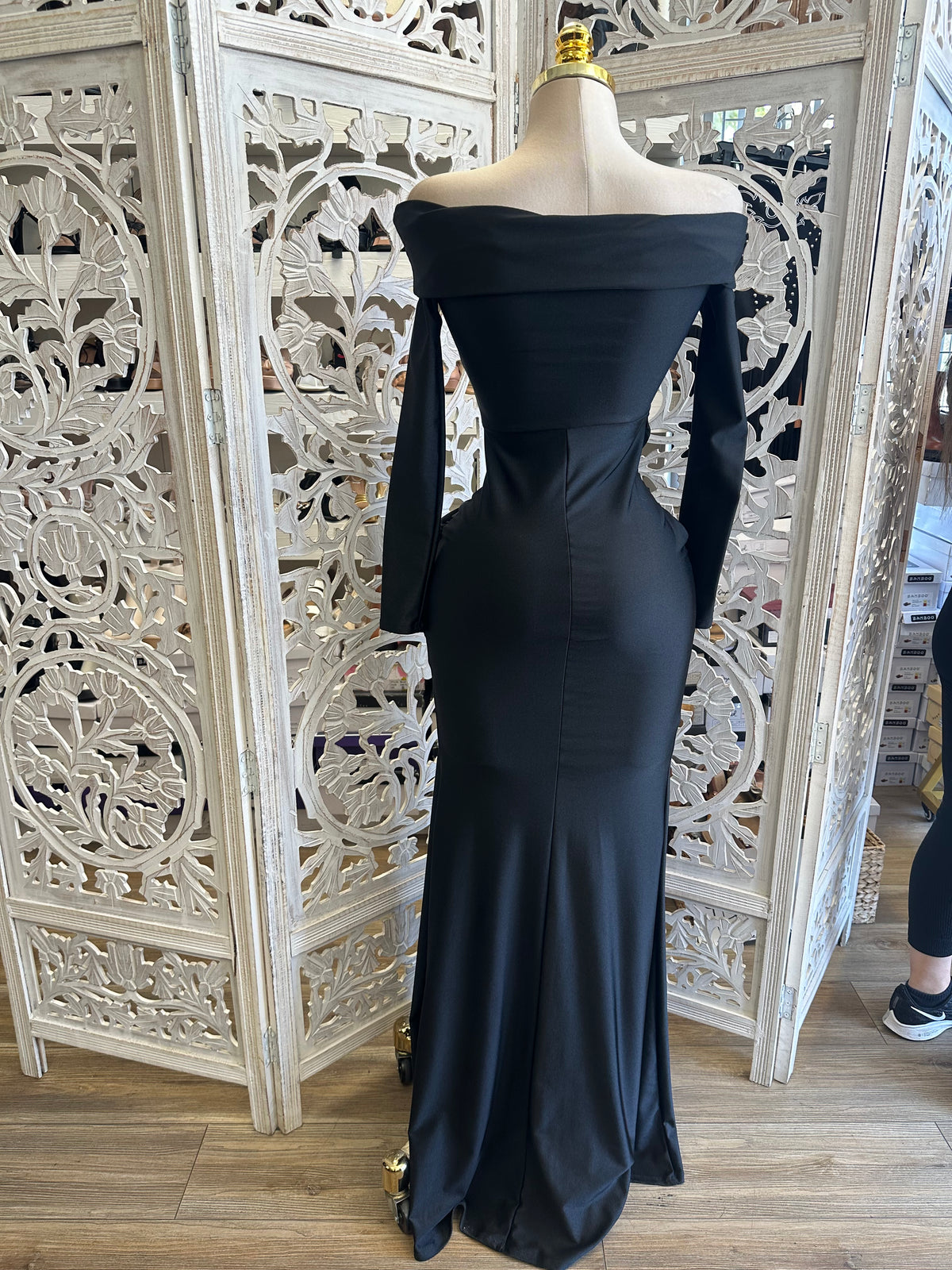 Clarinda Column Gown- Estira , Stretchy