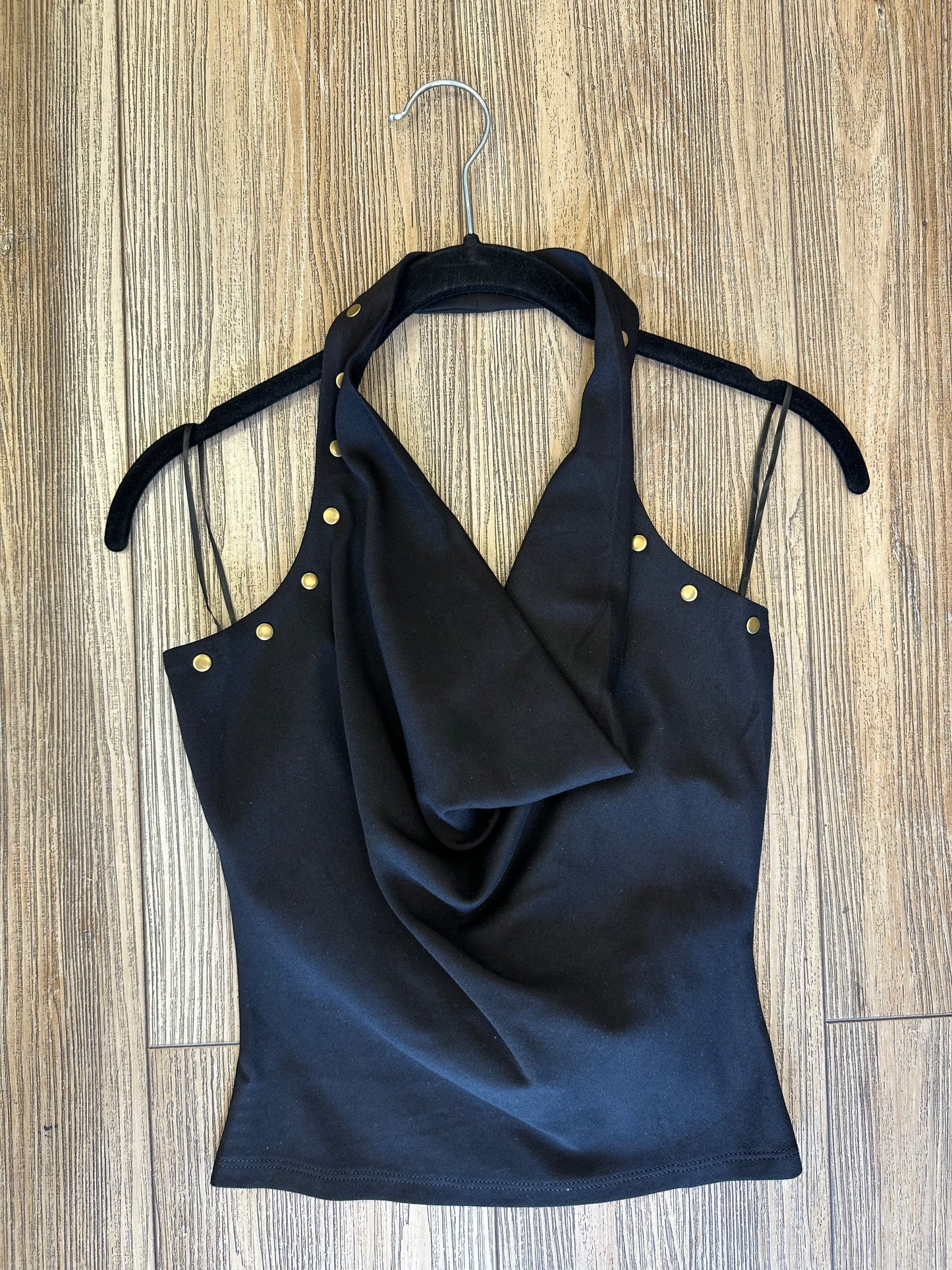 Studded Halter Blouse