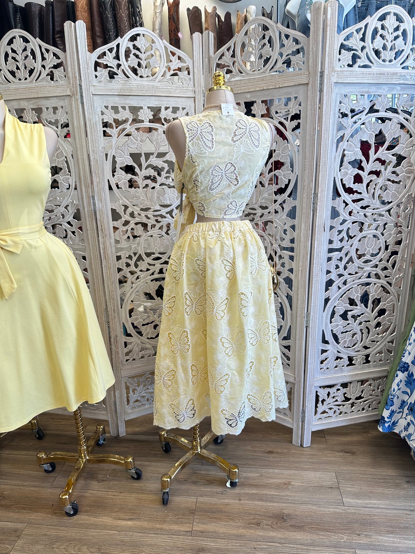 Yellow Butterfly Set- Estira,Stretchy