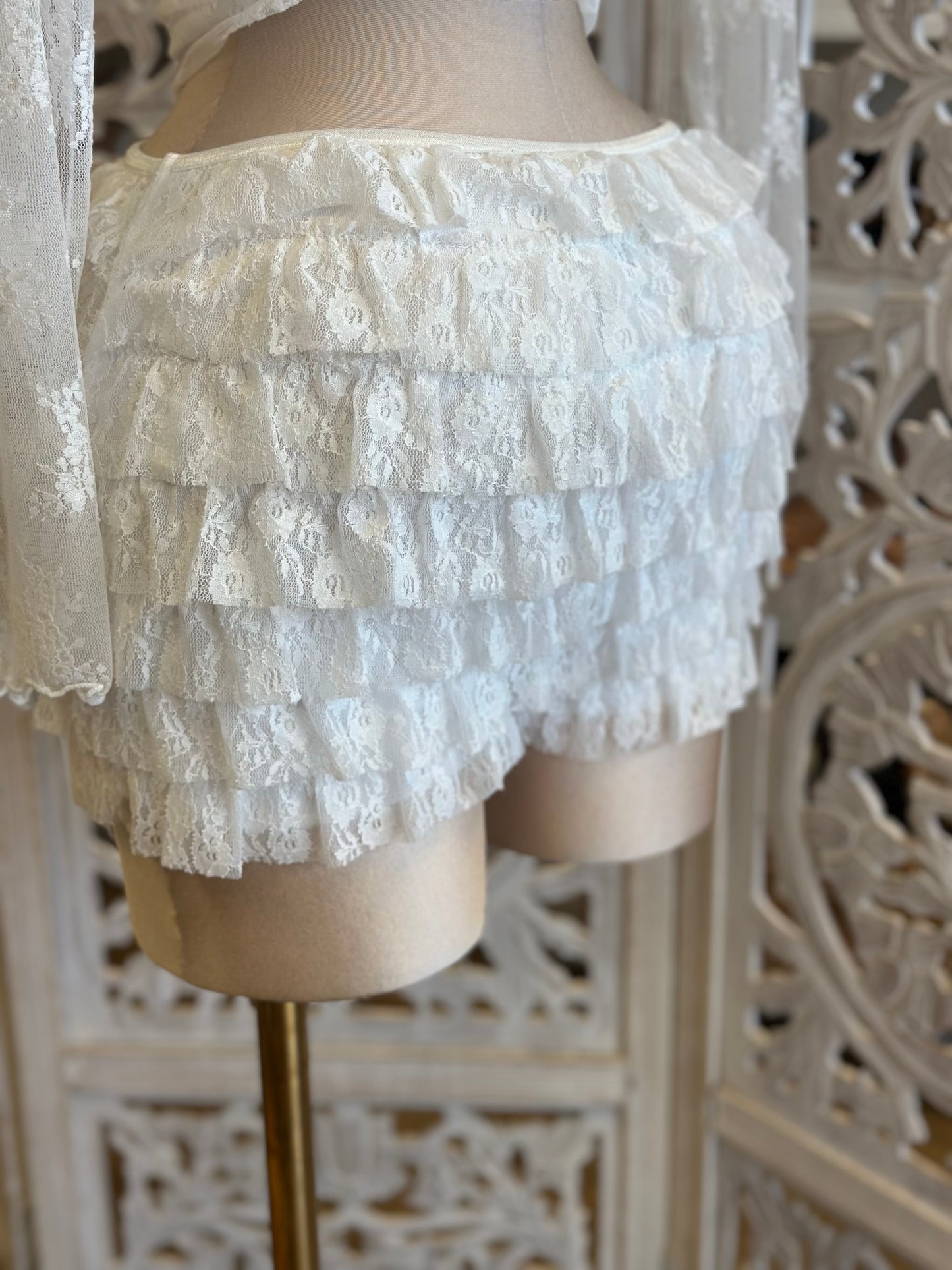 Bloomer Lace Shorts-Estira, Stretchy