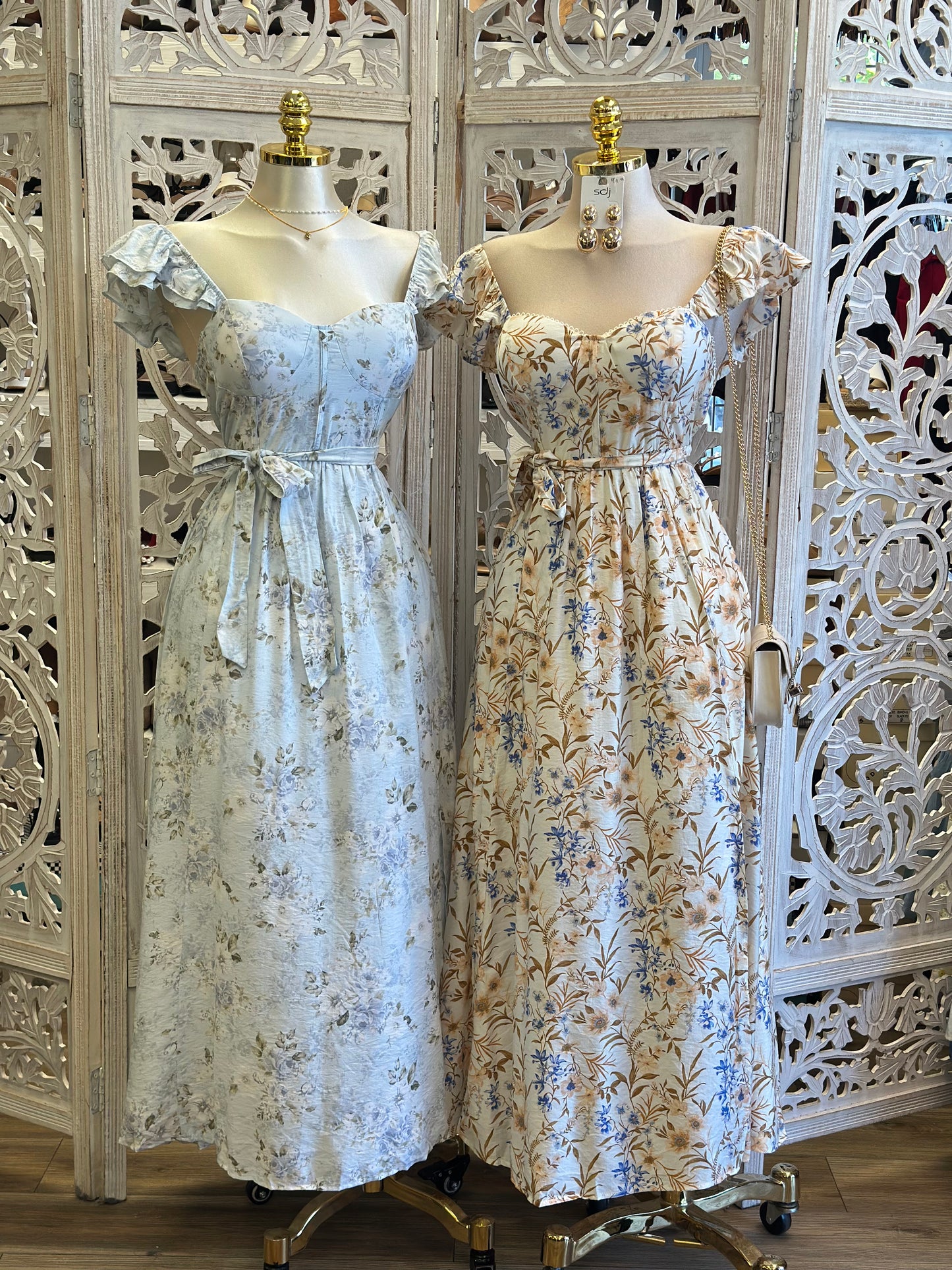 Floral Maxi Dress -Stretchy, Estira