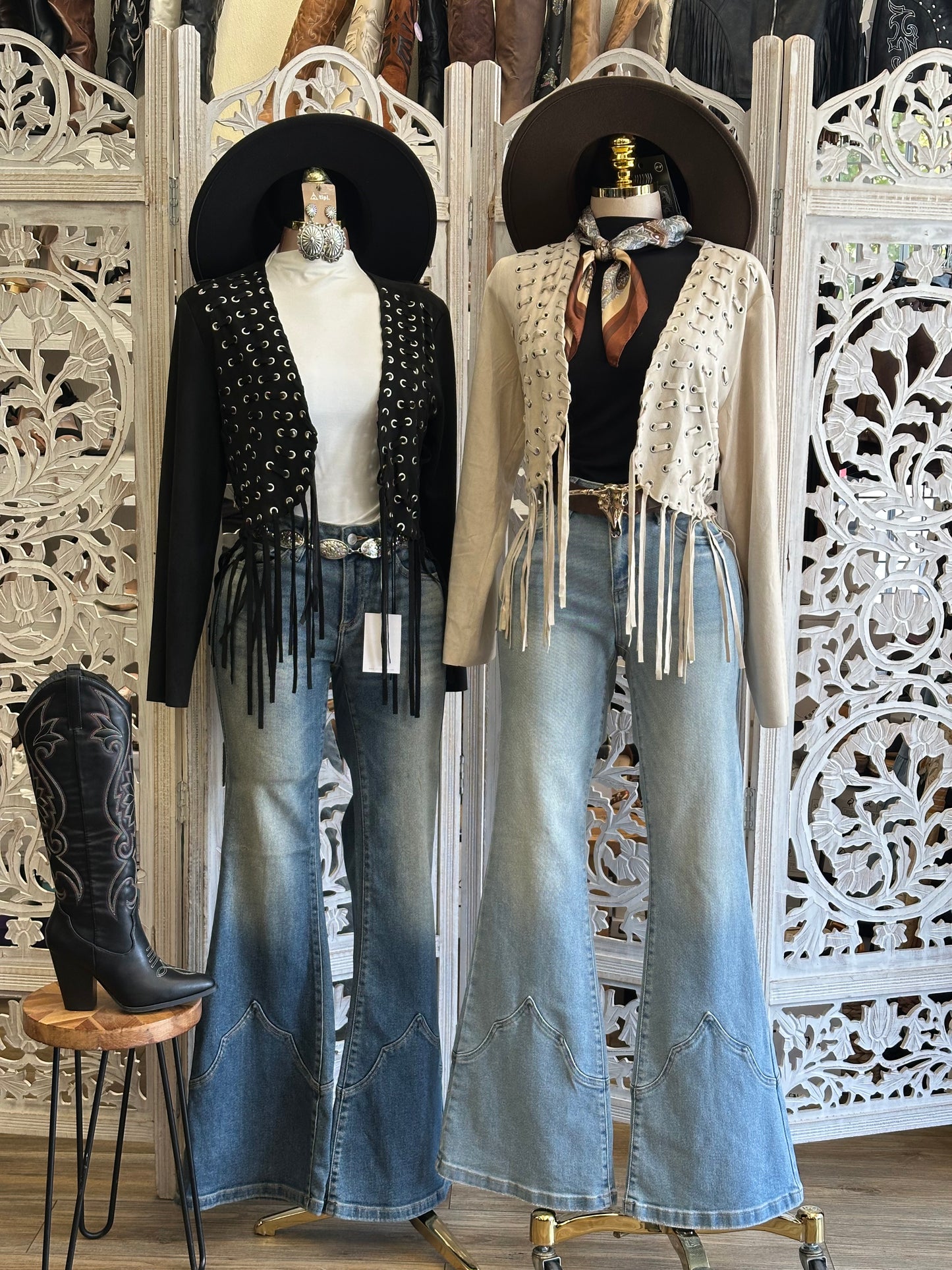 Fringe Thread Suede Jacket