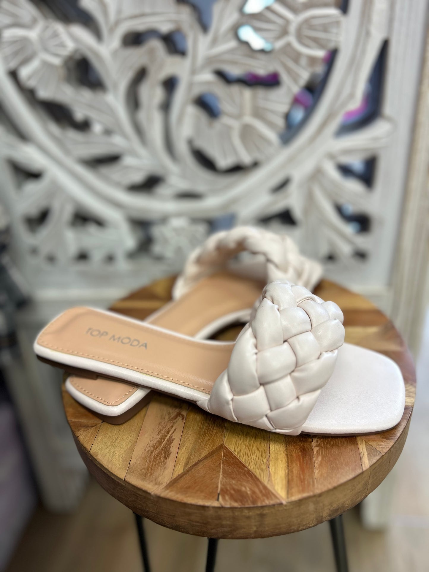 Ivory Braided Sandals