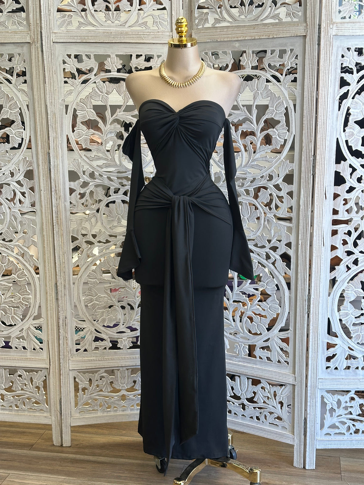 Continuum Draped Gown- Estira , Stretchy