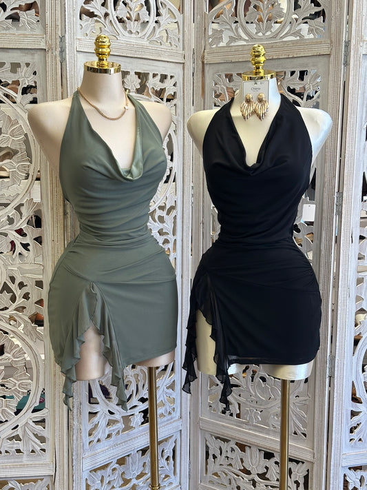 Halter Lesly Dress- Estira, Stretchy