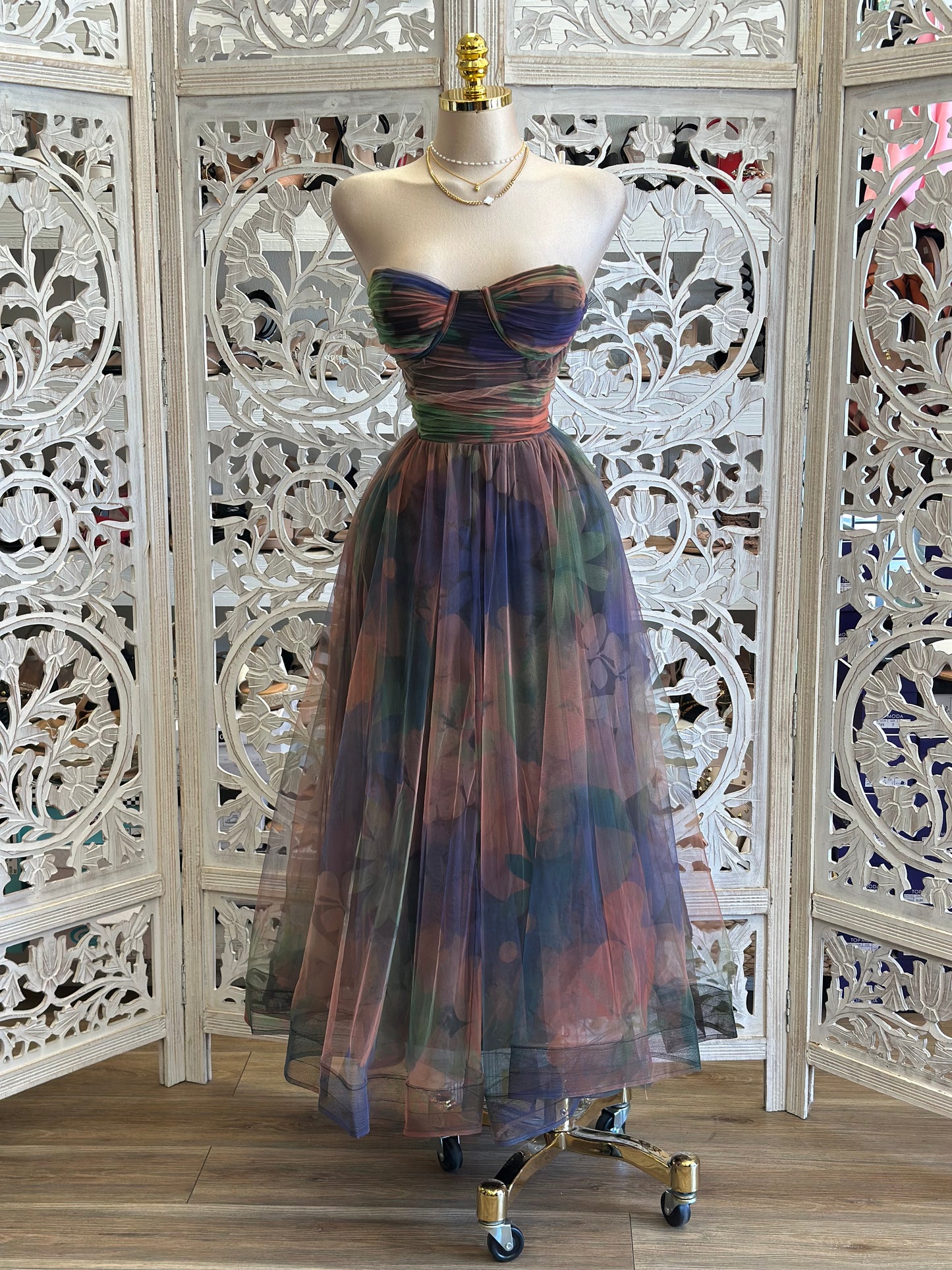 Multi Color Tulle Dress- Stretchy, Estira