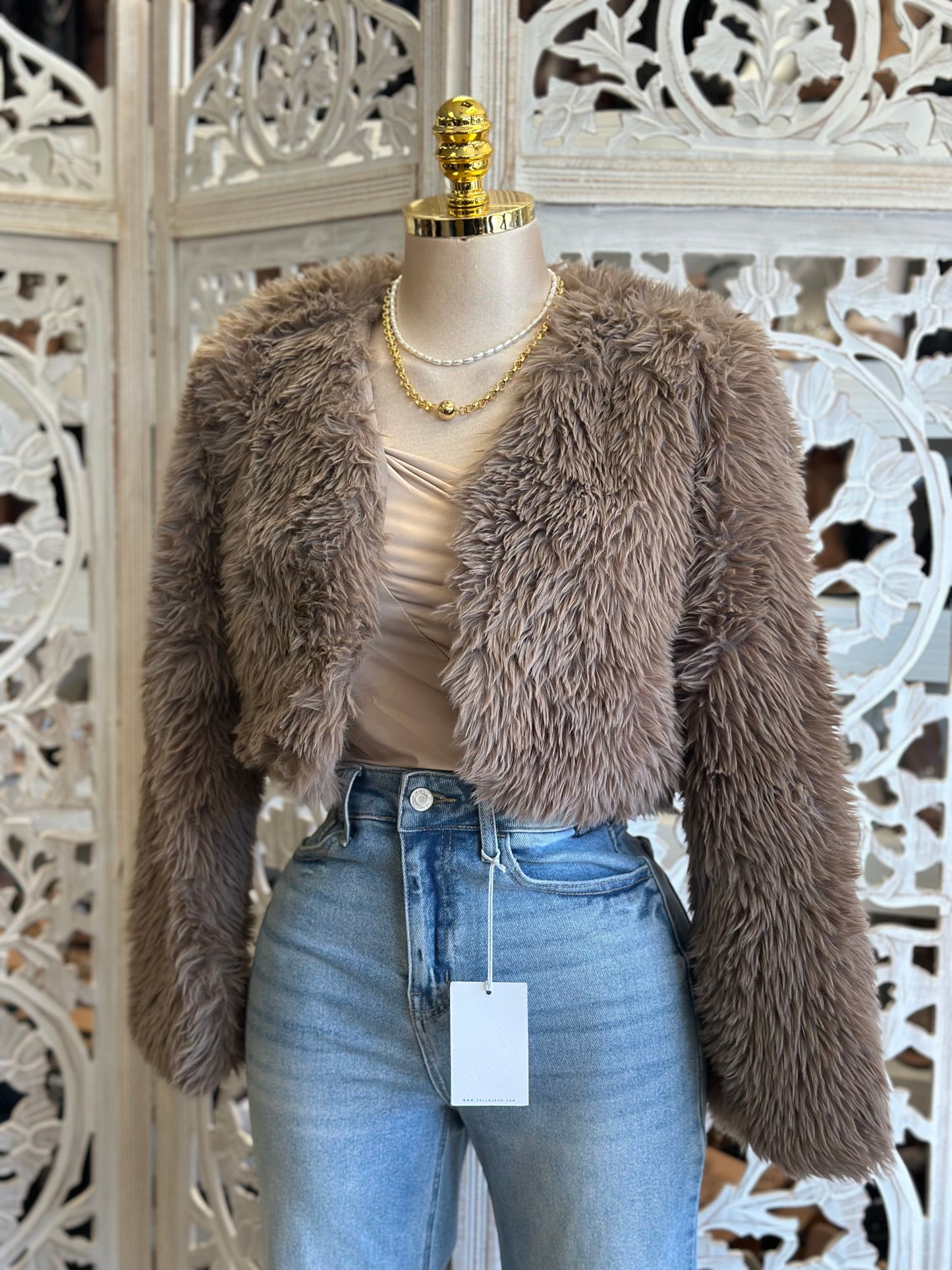 Taupe Faux FurJacket