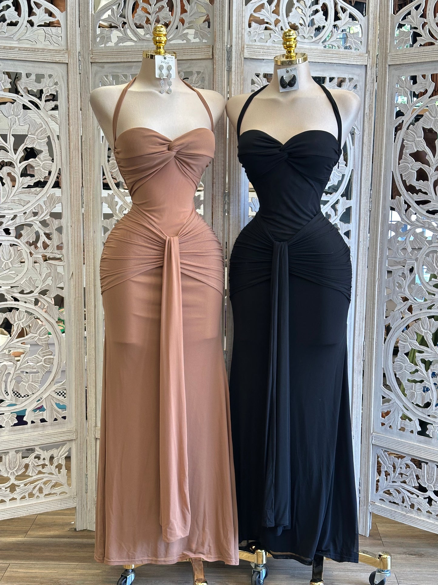 Elsa Halter Dress- Stretchy, Estira