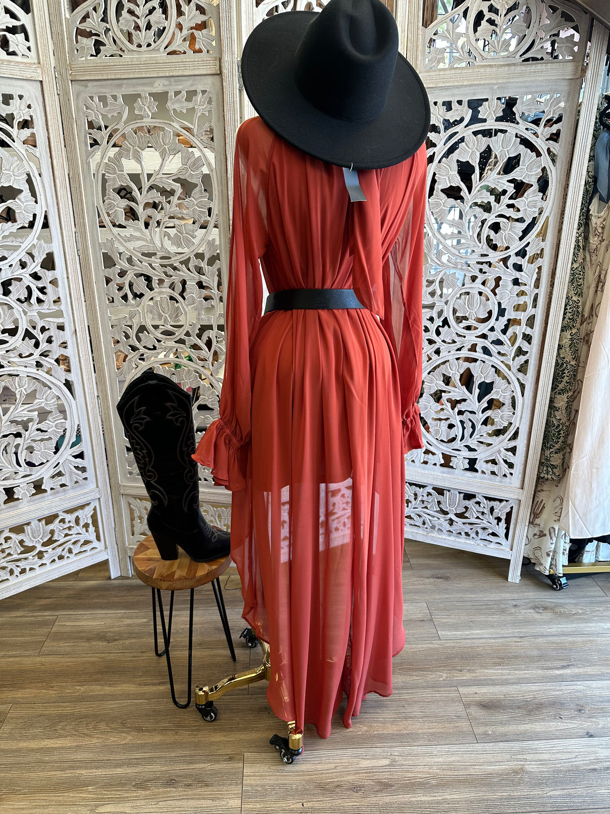 Sienna Canyon Chiffon Dress- Estira, Stretchy