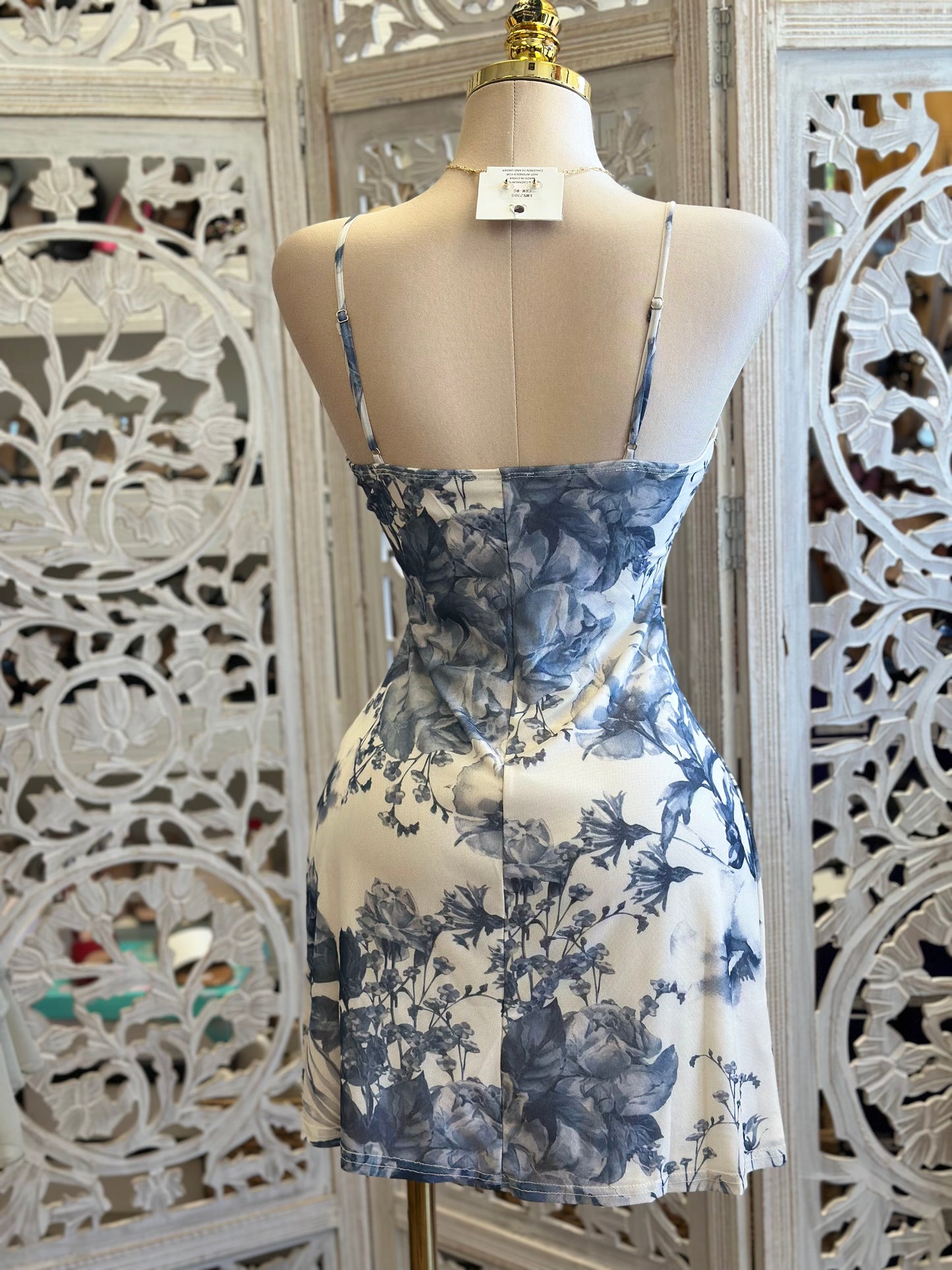 Floral Lace Lined Mini Dress - Estira, Stretchy