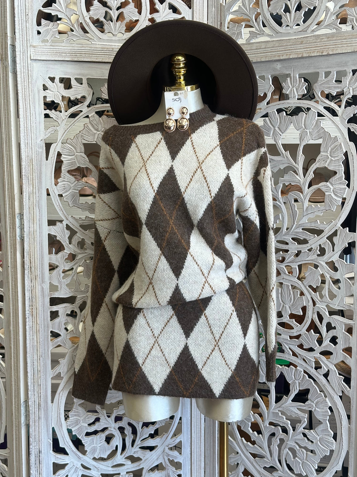 Cambridge Plaid Knit Set -Stretchy, Estira